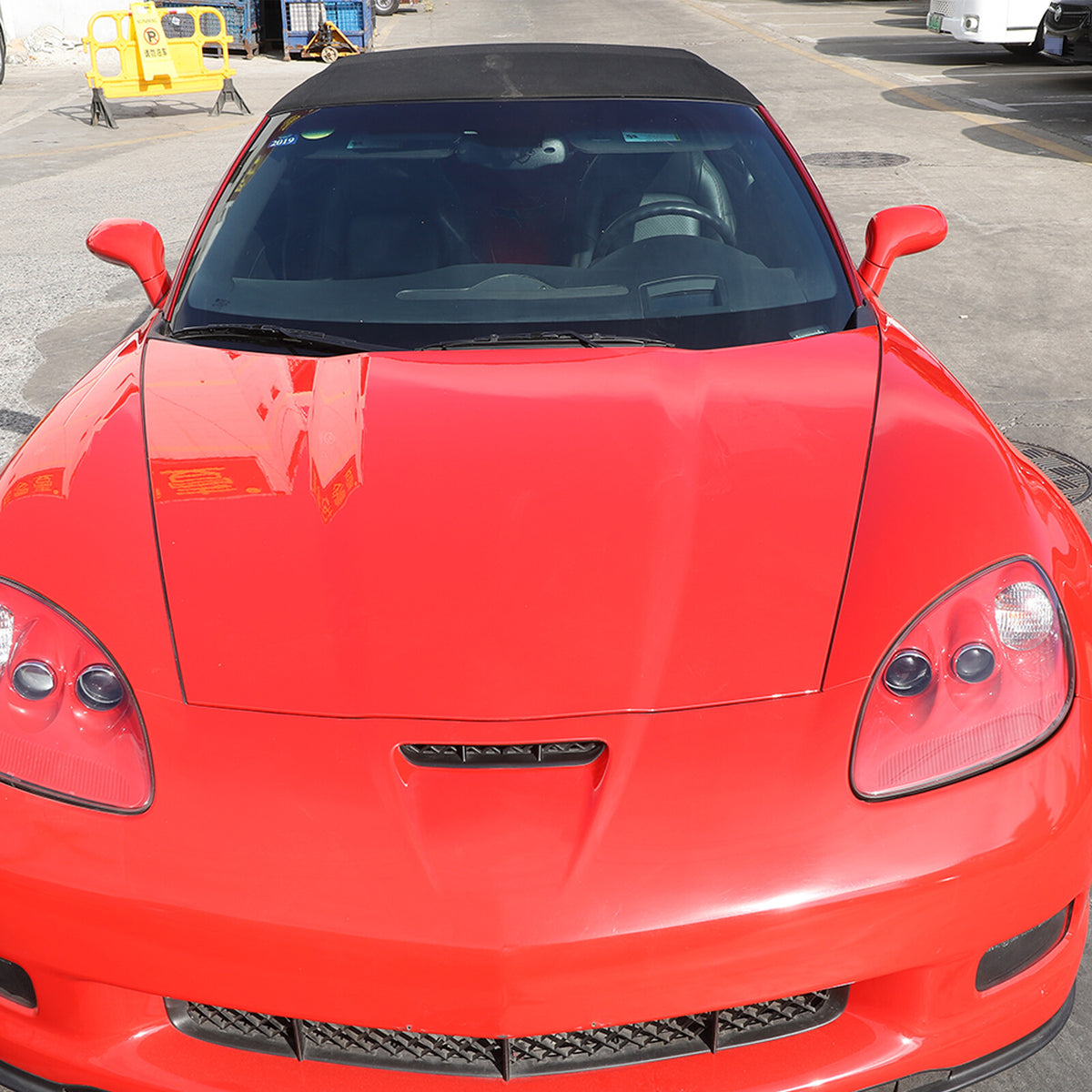 Red Carbon Fiber Exterior Windshield A-Pillar Cover Trim For Corvette C6 05-13 6