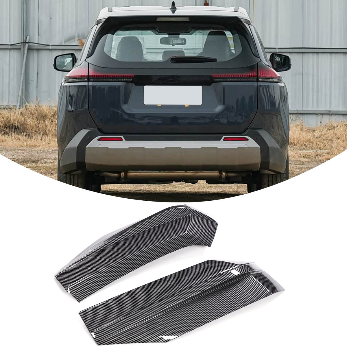 Carbon Fiber ABS Rear Bumper Corner Molding Trim For Toyota RAV4 XA60 2026+ 7