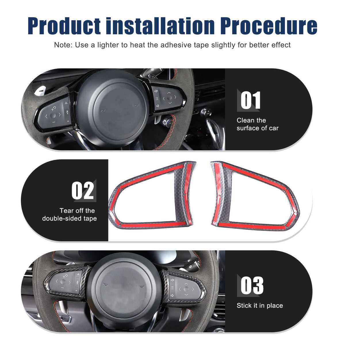 Real Carbon Fiber Steering Wheel Button Cover Trim For Lotus EMIRA 2021-25 US 19