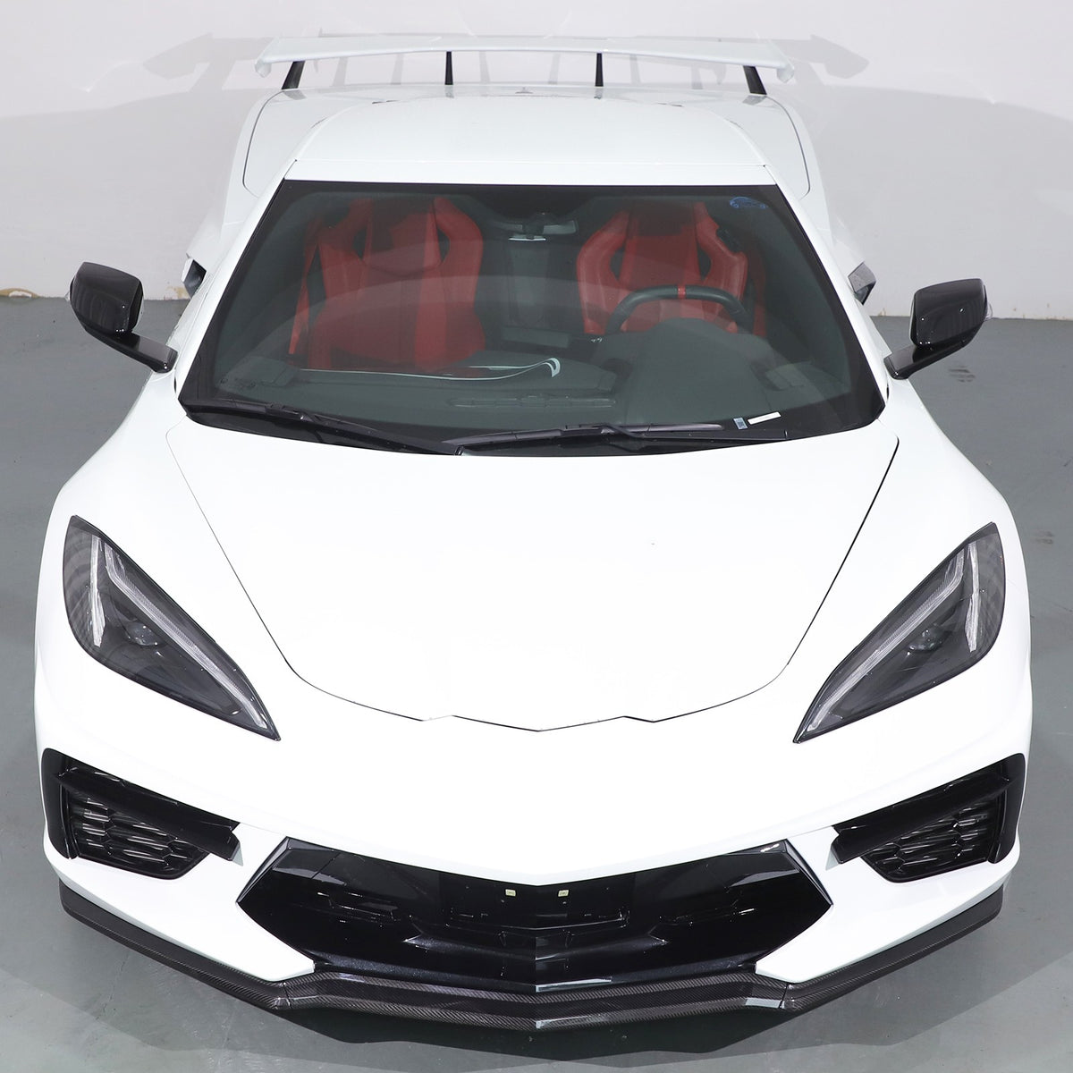 Real Carbon Fiber Front Bumper Lip Splitter For 20-26 Corvette C8 Z51 Stingray 9