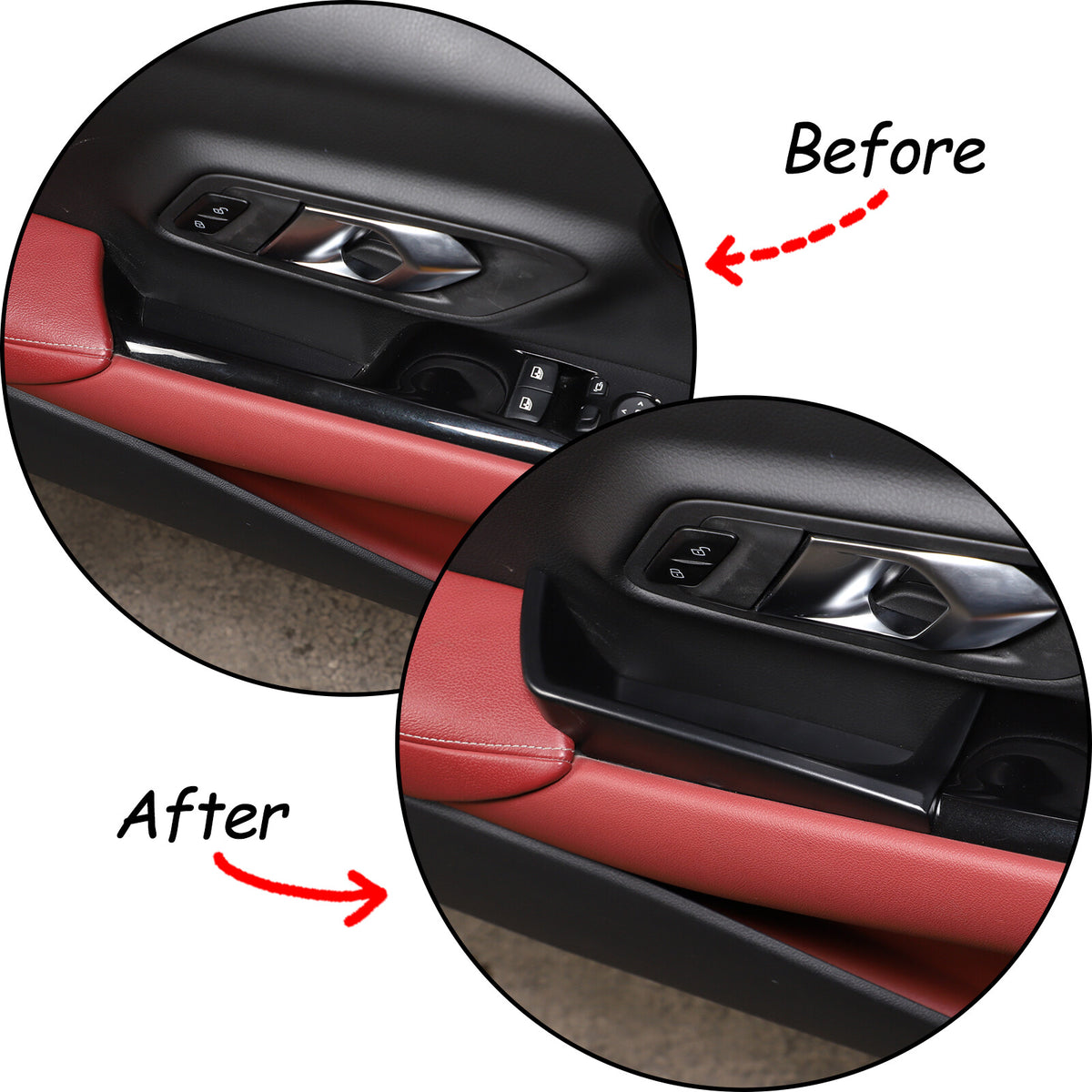 For Toyota Supra 2019-2024 Door Storage Storage Box ABS Black (Fits Supra) 7