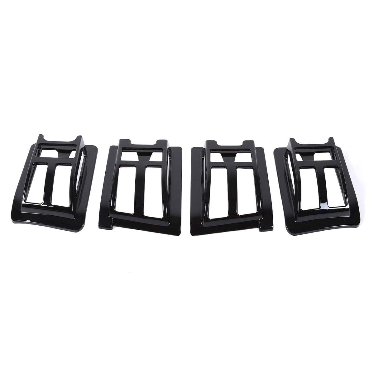 Piano Black Front & Rear Roof Light Guard Cover Trim Set For Hummer H2 03-09 US 5