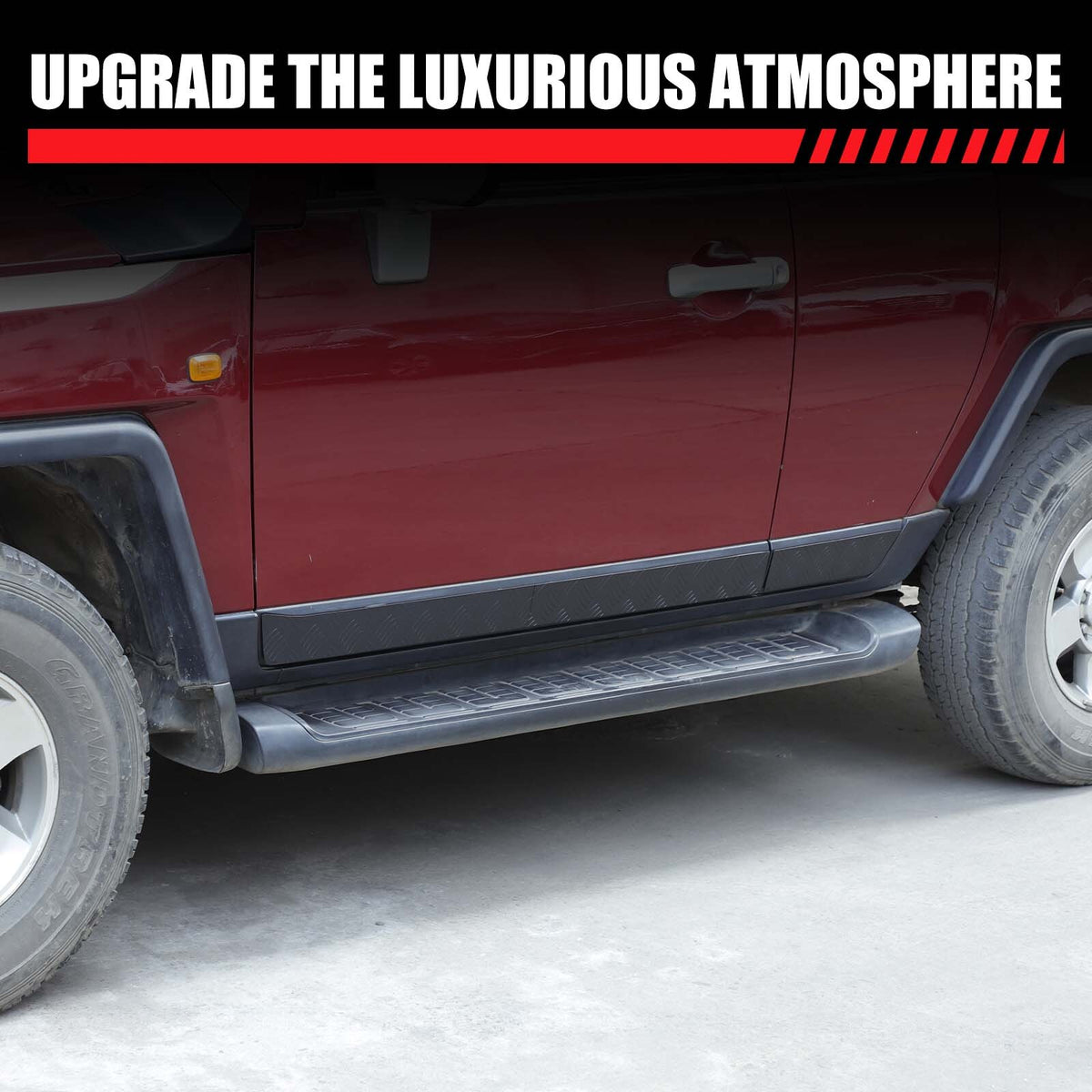 Black Alloy Car Body Door Side Molding Trim For Toyota FJ Cruiser 2007-21 14
