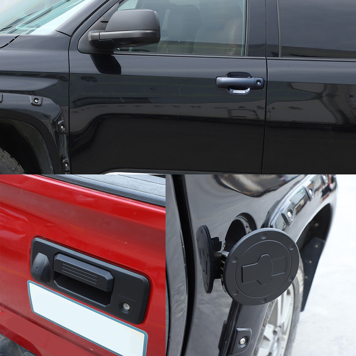 Matte Black Mirror Covers +Door Handle +Tailgate Cover For Toyota Tundra 2007-21 2