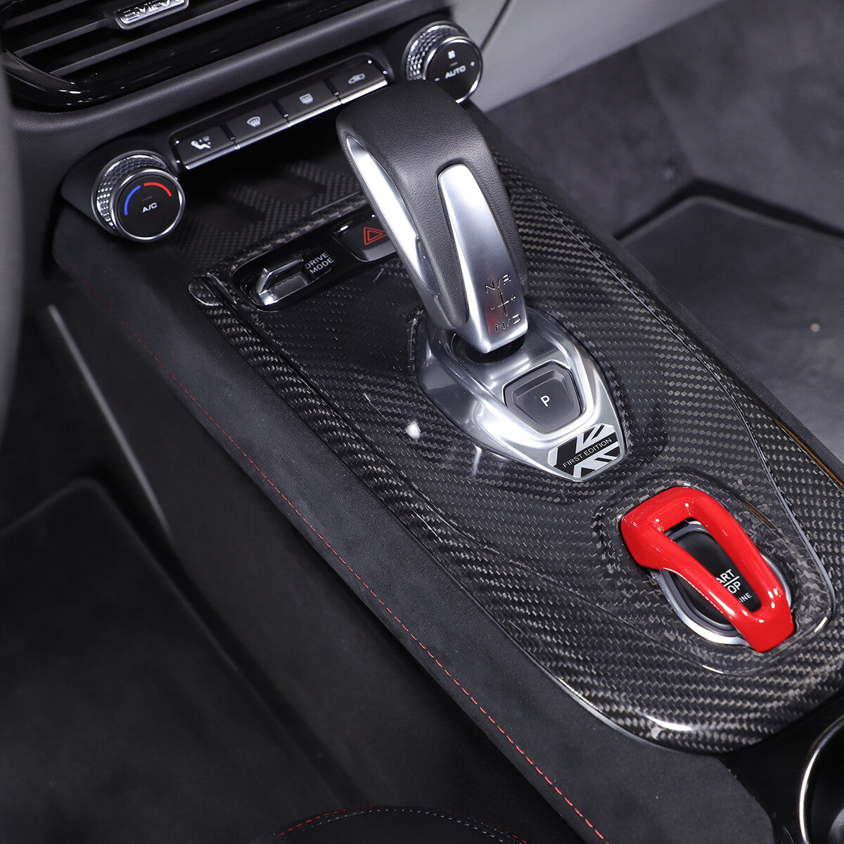 Real Carbon Fiber Center Gear Panel Trim Cover Kit For Lotus EMIRA AT 2021-25 4
