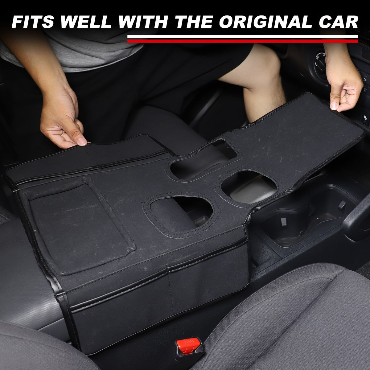 Black Center Console Cover Trim For Nissan Frontier 2022+ US 7