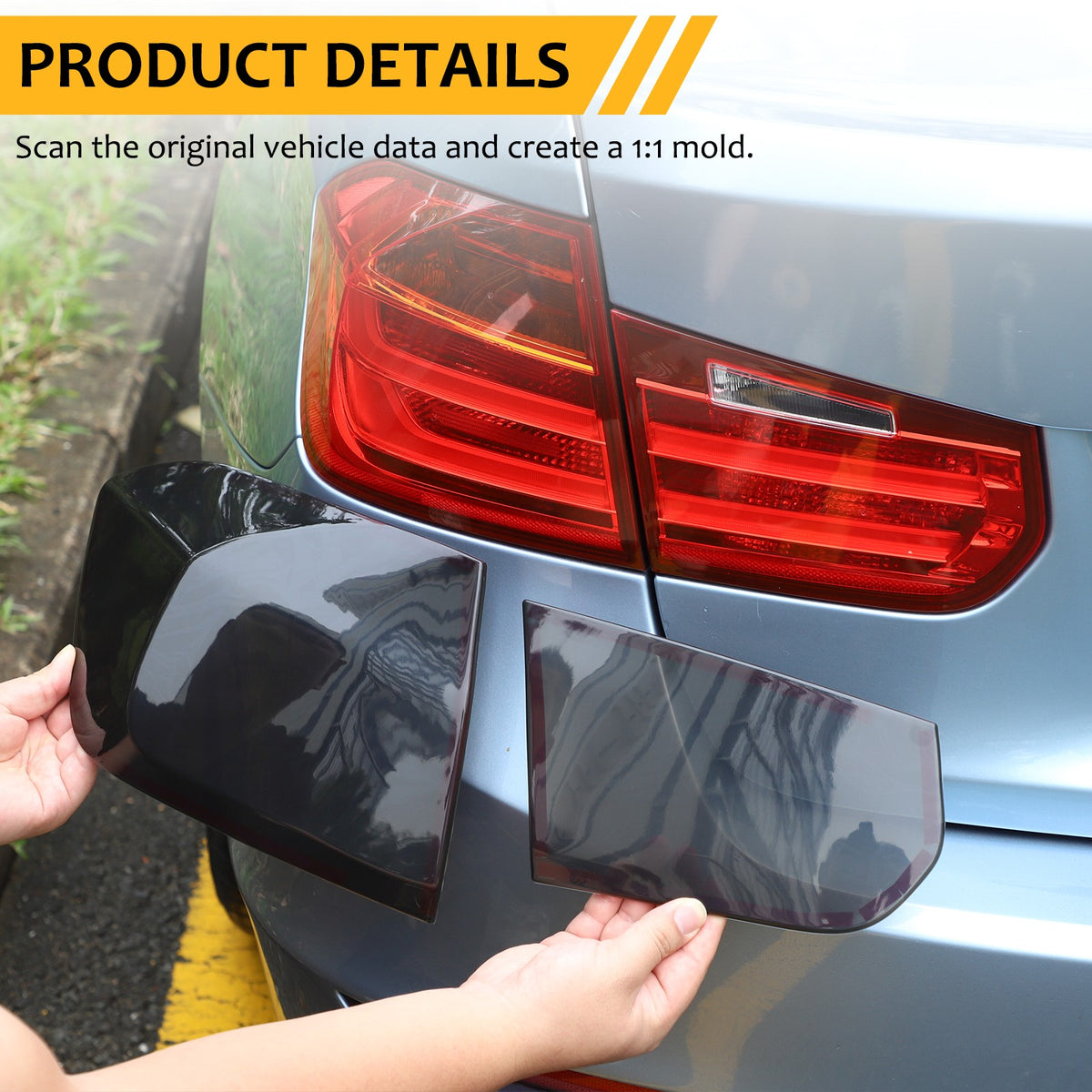 Smoked Black Rear Tail Light Cover Trim For BMW 3 Series F30 F35 /BMW M3 F80 8