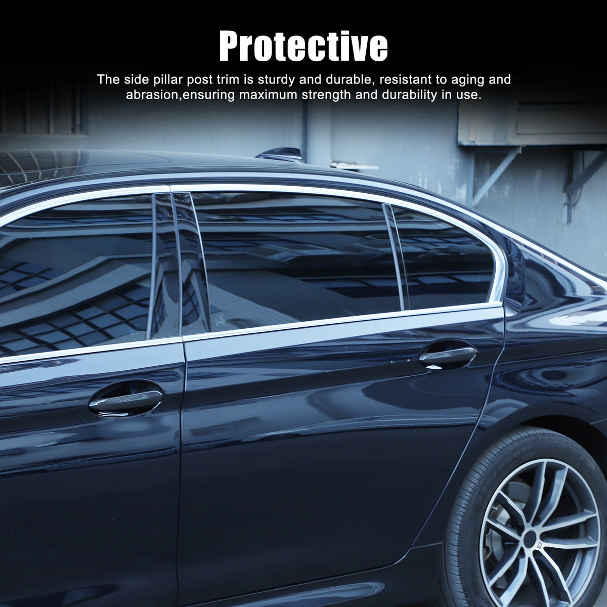 Real Carbon Fiber Outer Door Handle Protector Cover For BMW 5 Series 2022 21