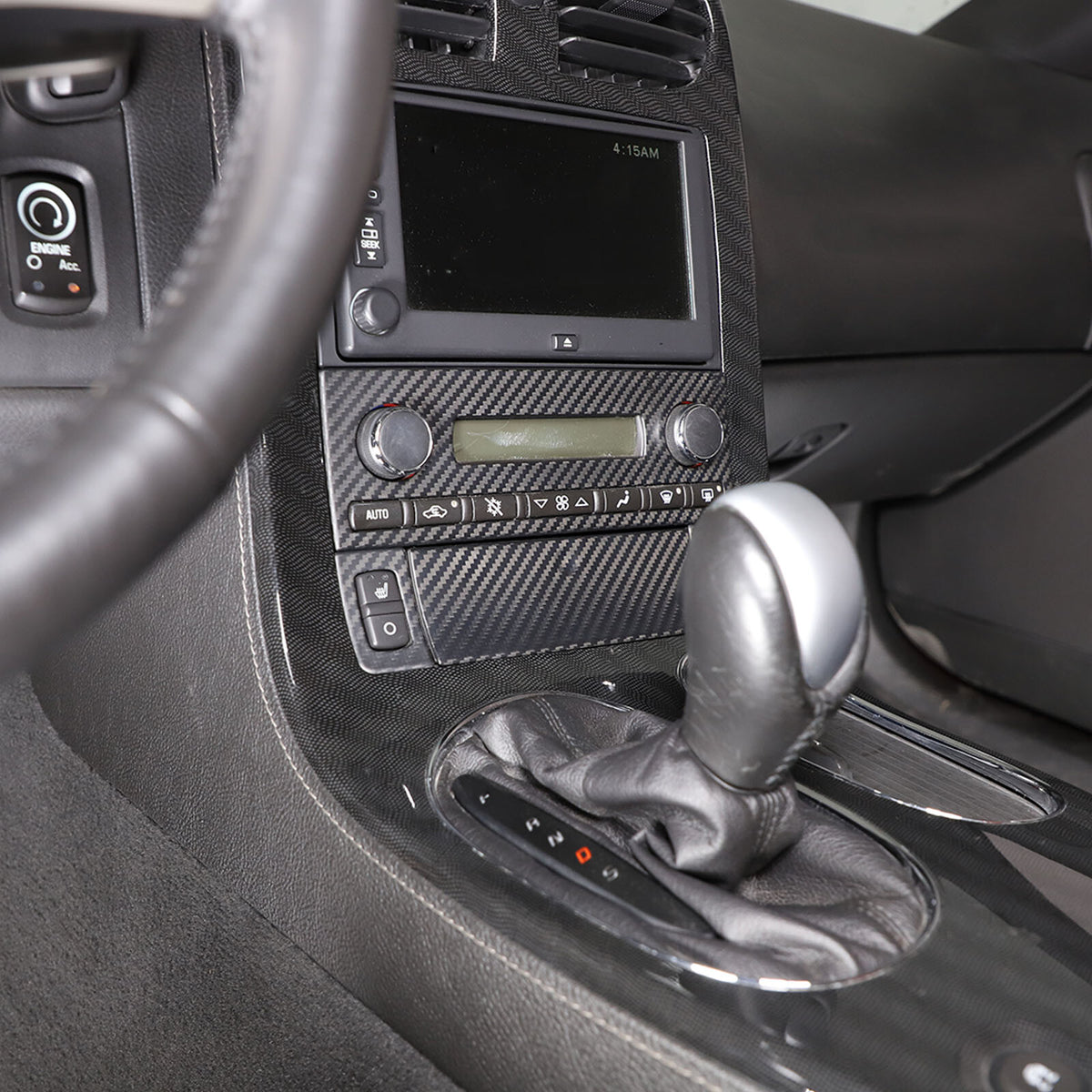 Matte Carbon Fiber Center Console Air Conditioner Trim For Corvette C6 2005-13 17