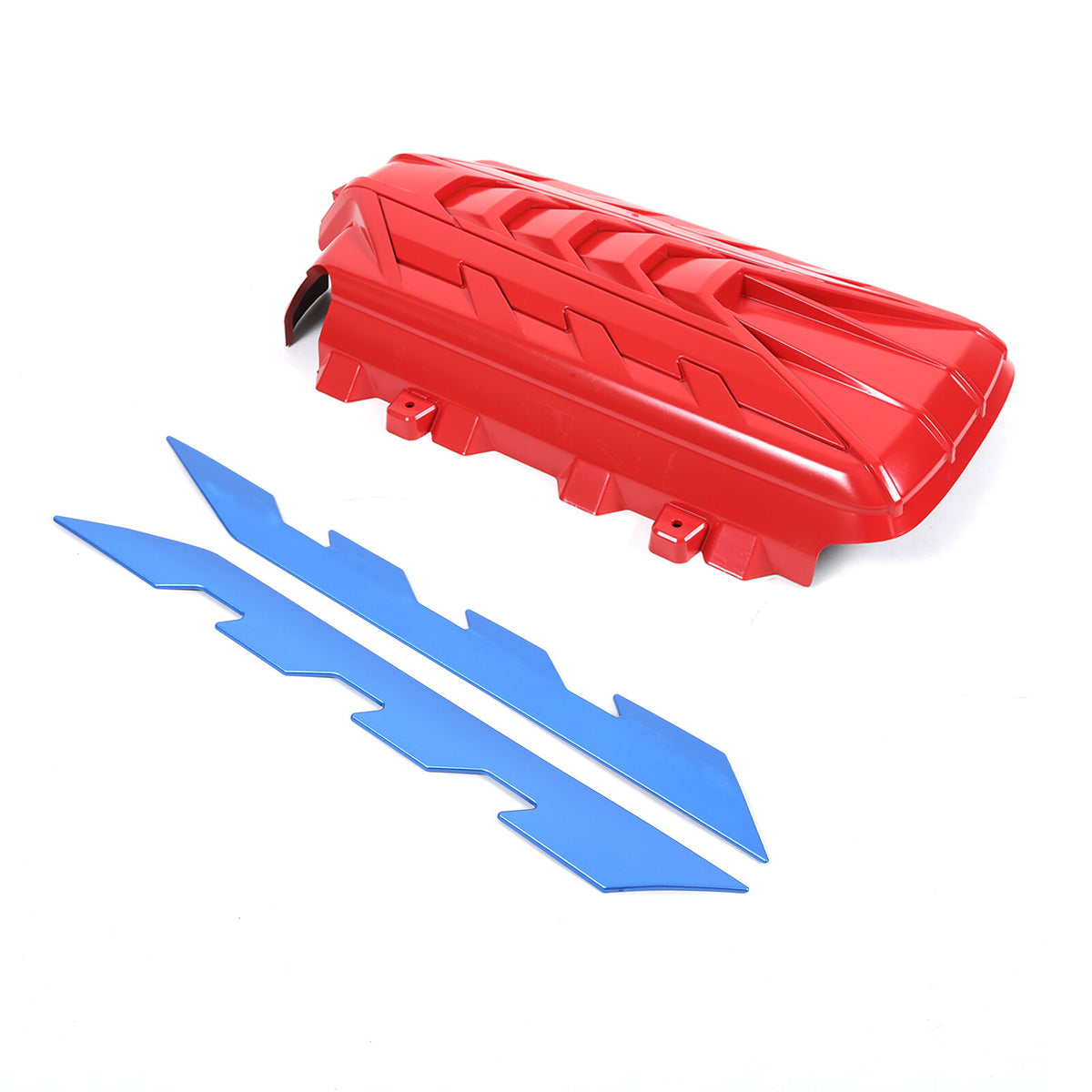 Red Engine Bay Panel Cover Trim in Edge Blue For Corvette C8 2020-26 22