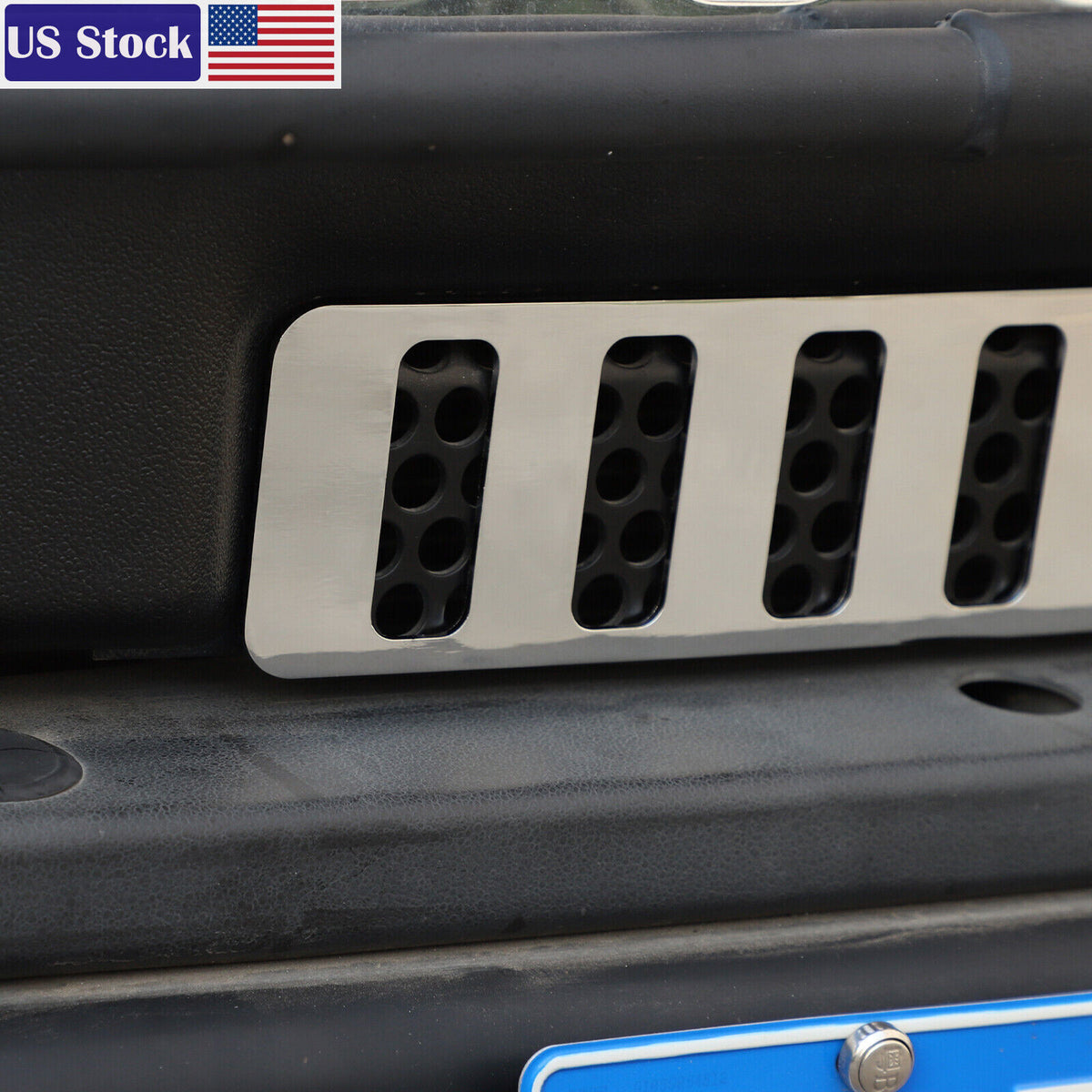 Chrome Front bumper Lower Grille Trim Cover Fit For Hummer H2 SUV SUT 2003-09 US 4