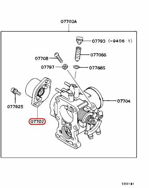 Mitsubishi OEM Throttle Position Sensor MD614772 for Lancer Mirage 3