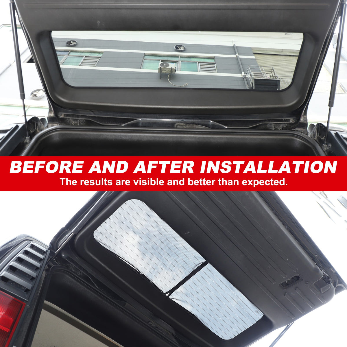 Black Rear Tailgate Window Mesh Screen Sun Shade Cover For Hummer H2 2003-2009 6