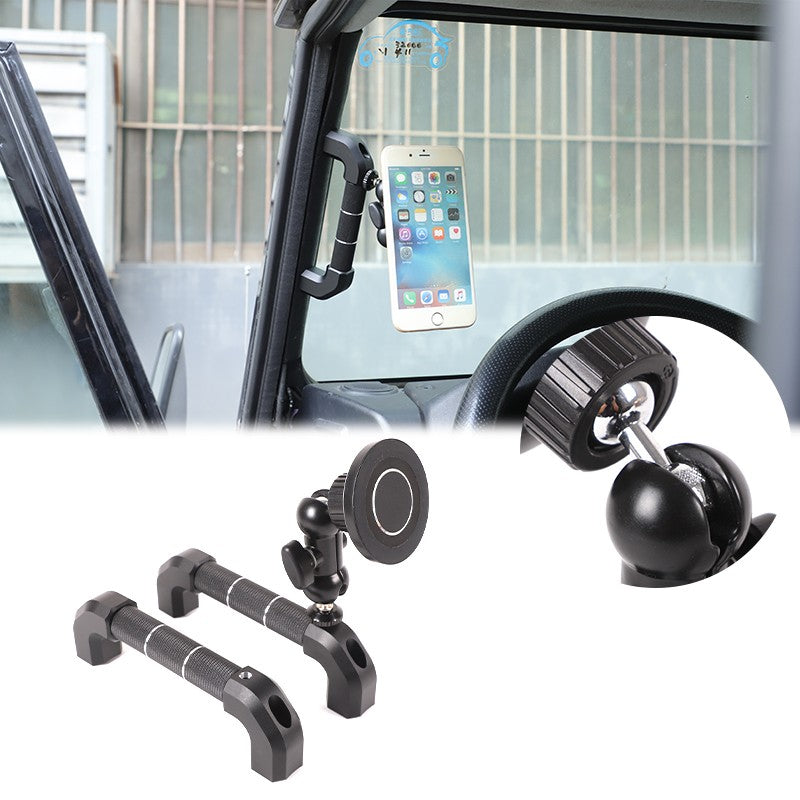 Replace Black A-Pillar Handle W/ Phone Mount For LR Defender L316 2004-2018 23