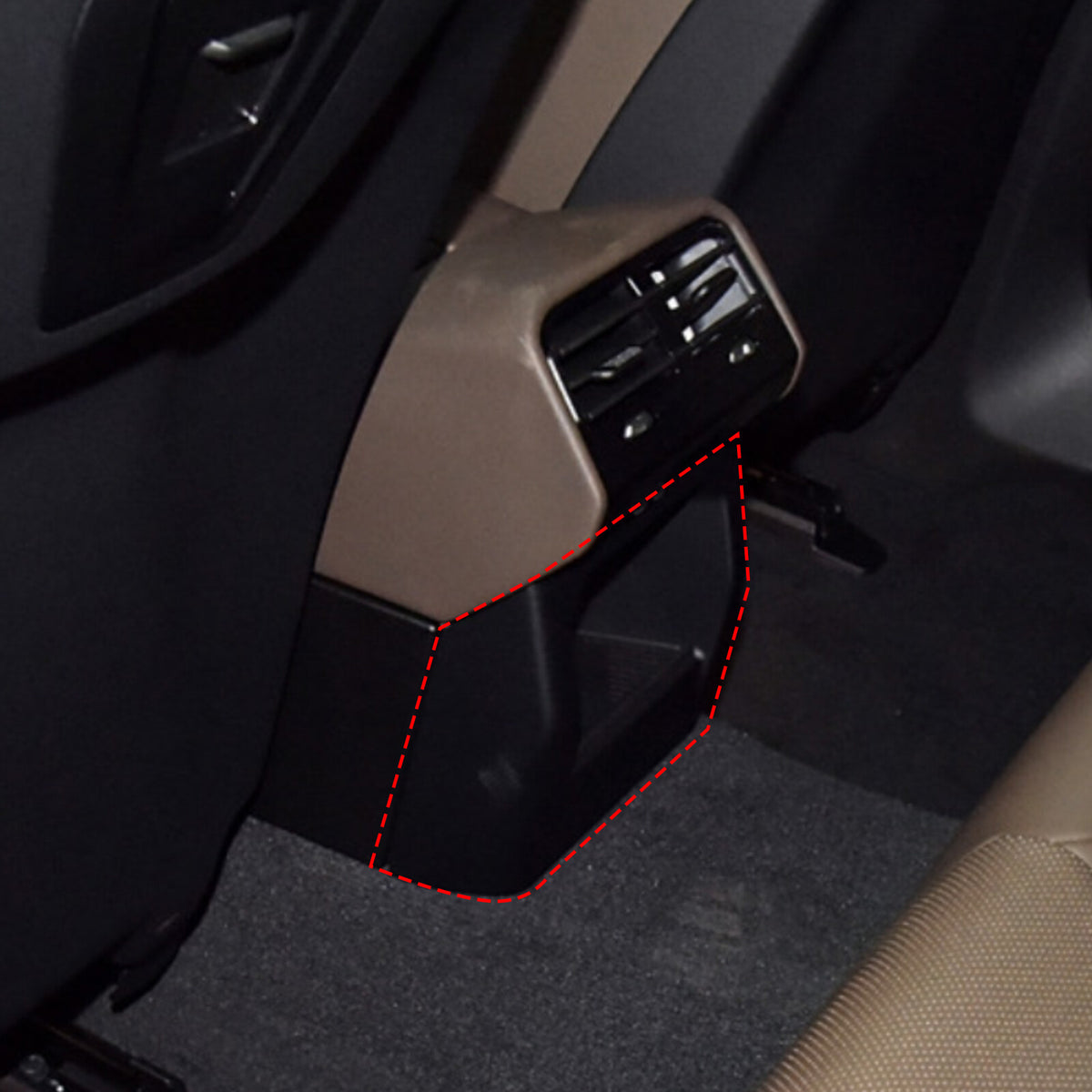 Carbon ABS Interior Rear Air Vent Anti-Kick Panel Trim For BMW 5 Series G60 24+ 22