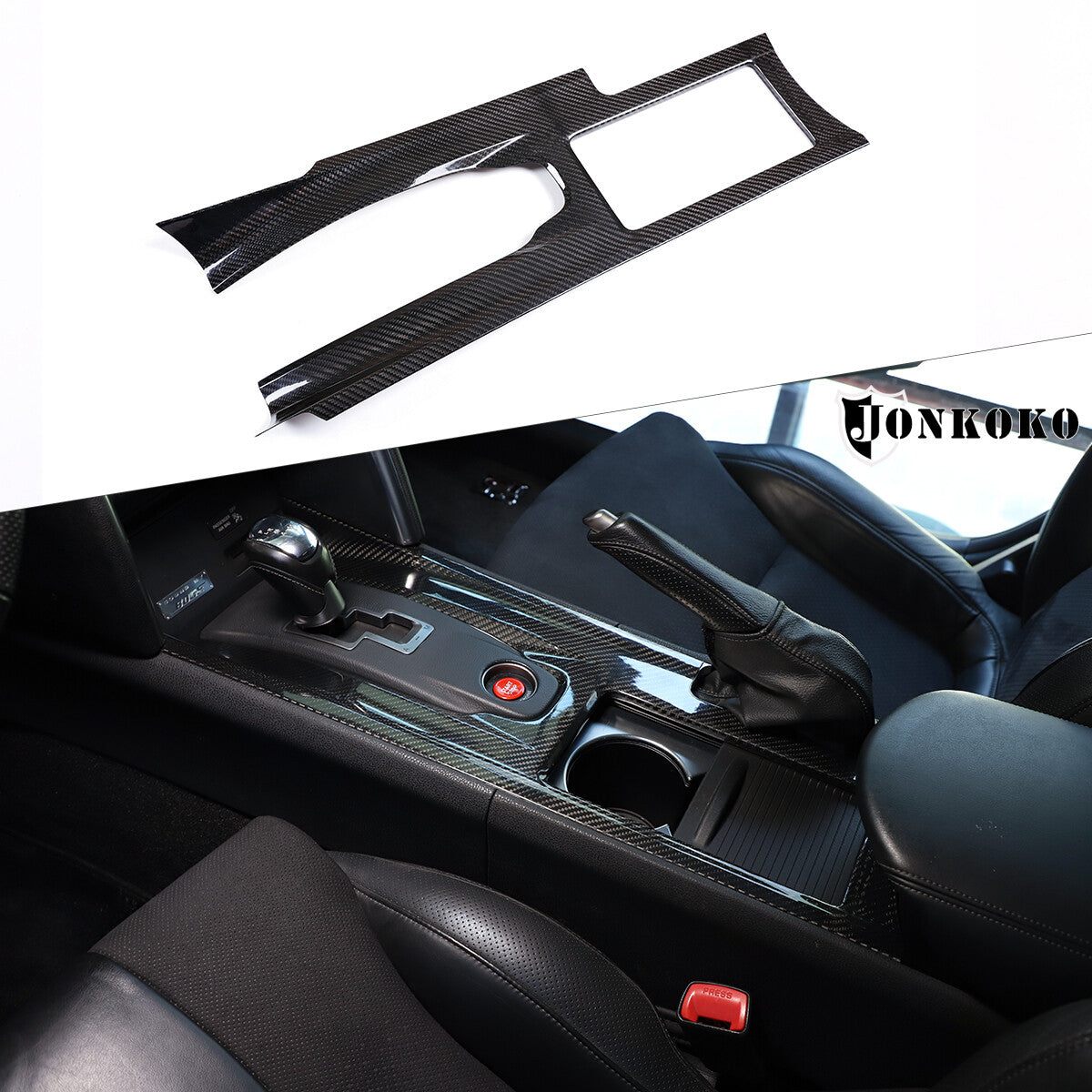 Real Carbon Fiber Central Control Gear Shift Panel Trim For Nissan GTR R35 08-16 1