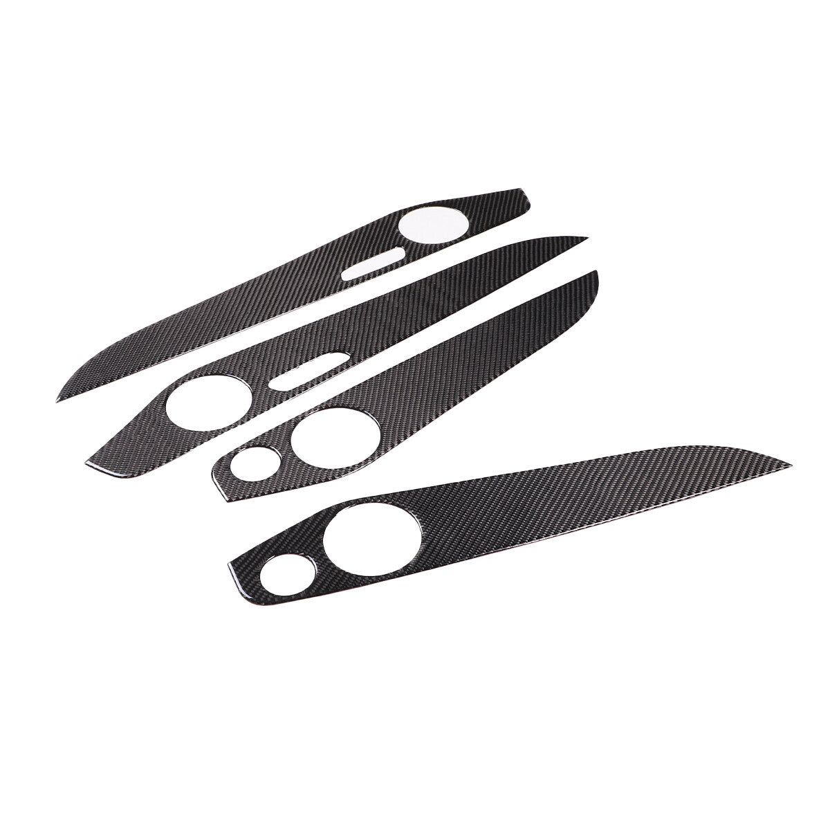 Real Carbon Fiber Interior Door Panel Trim For Benz C GLC Class W205 2014-20 12