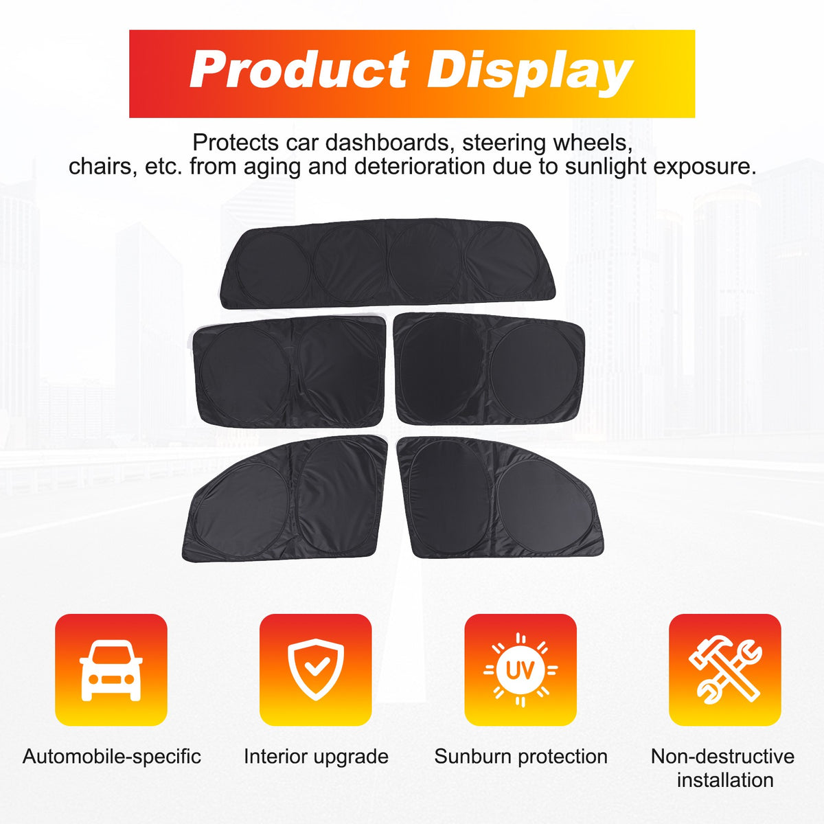Memory Car Full Window Sunshade Cover Shades Sun Visor For Toyota Tundra 2007-21 13