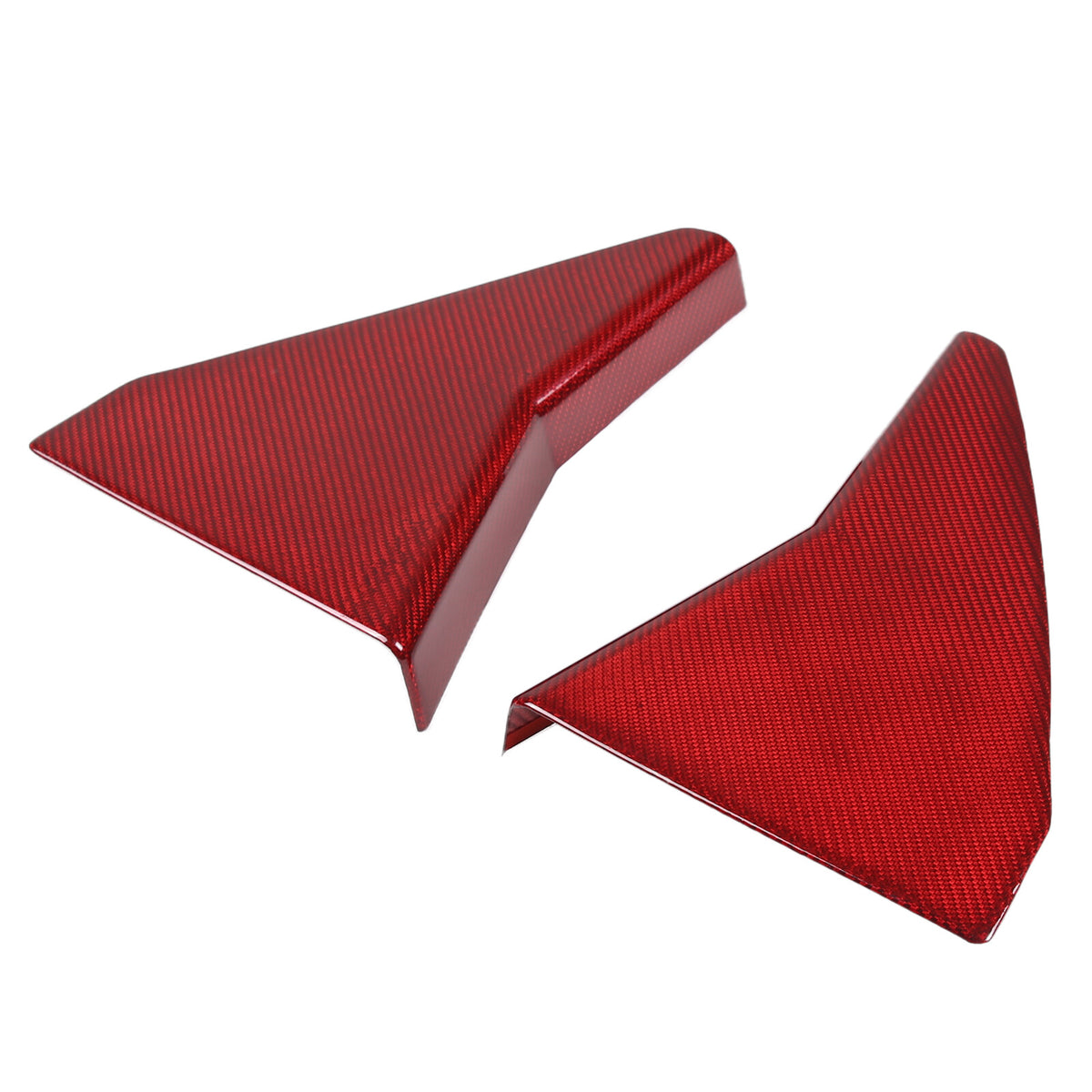 Red Real Carbon Fiber Rear Window Corner Panel Cover Trim For Corvette C8 20-26 10