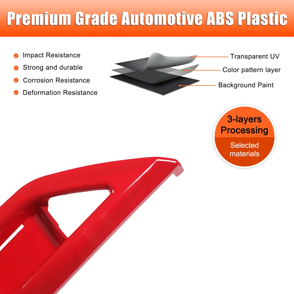 Sport Red ABS Inner Interior Door Bowl Trim Cover For Lexus GX 2024+ US 6