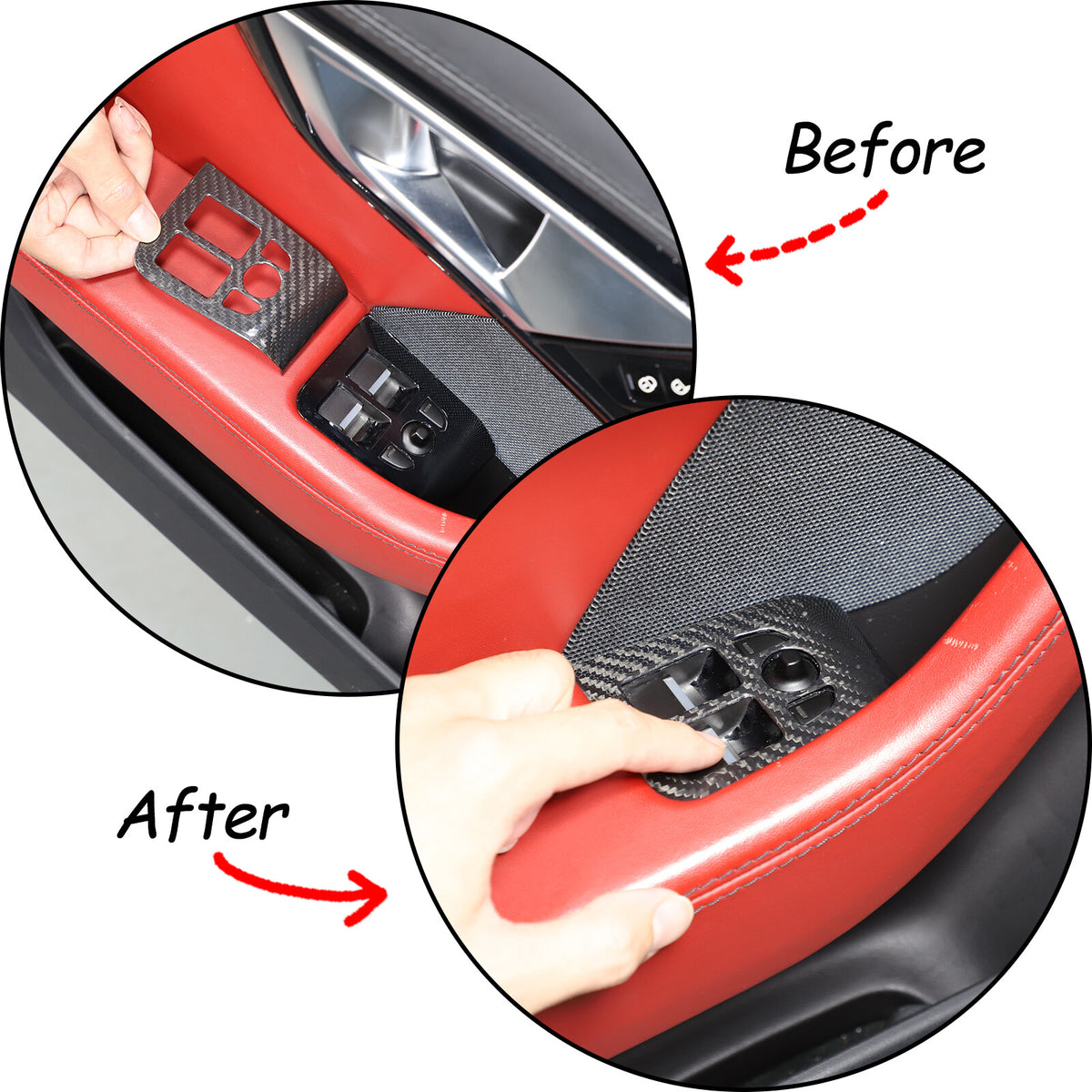 Real Carbon Fiber Interior Center Trim Cover Set Kit For Jaguar F-TYPE 2013-24 14