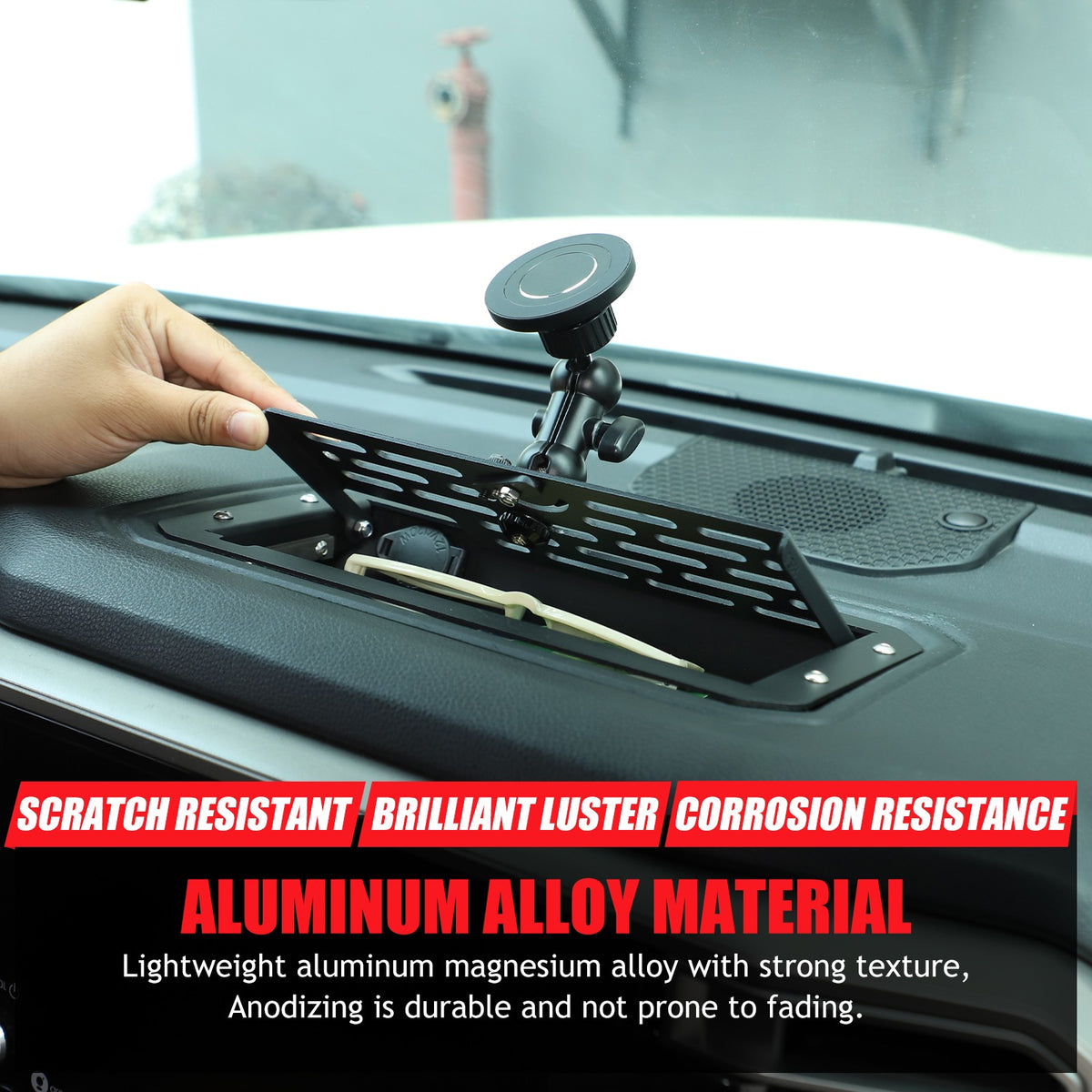 Off Road Dashboard Storage Box W/ Phone Bracket For Toyota Tundra/Sequoia 22+ 7