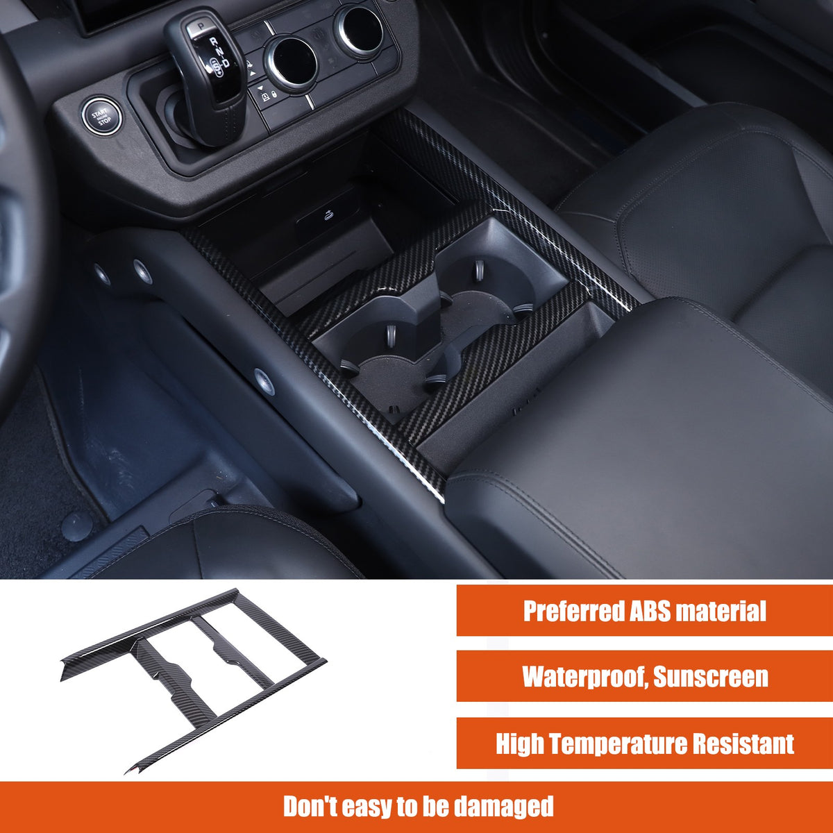 ABS Carbon Fiber Center Console Gear Frame Trim For LR Defender L663 2025+ US 21