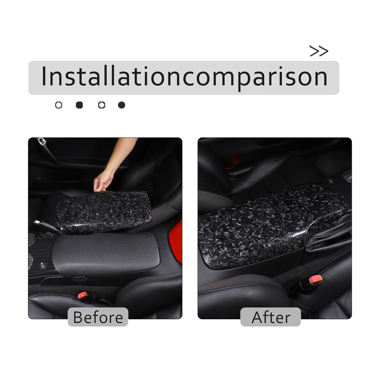 Forged Real Carbon Fiber Full Interior Set Decor Cover Trim Kit for Corvette C6 81