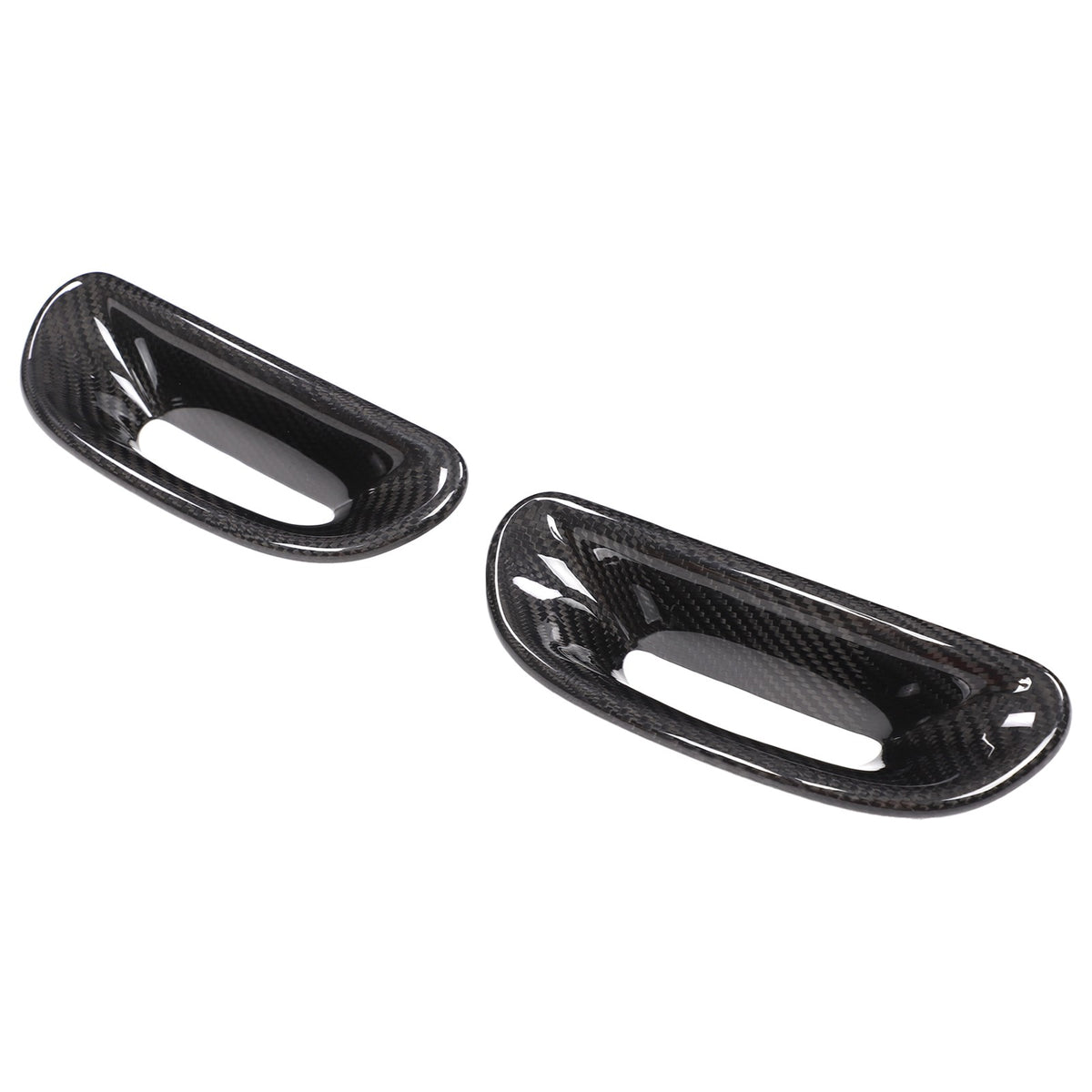 Real Carbon Fiber Front Rear Seat Back Trim For Fiat 500 Abarth 595 2016-2024 4