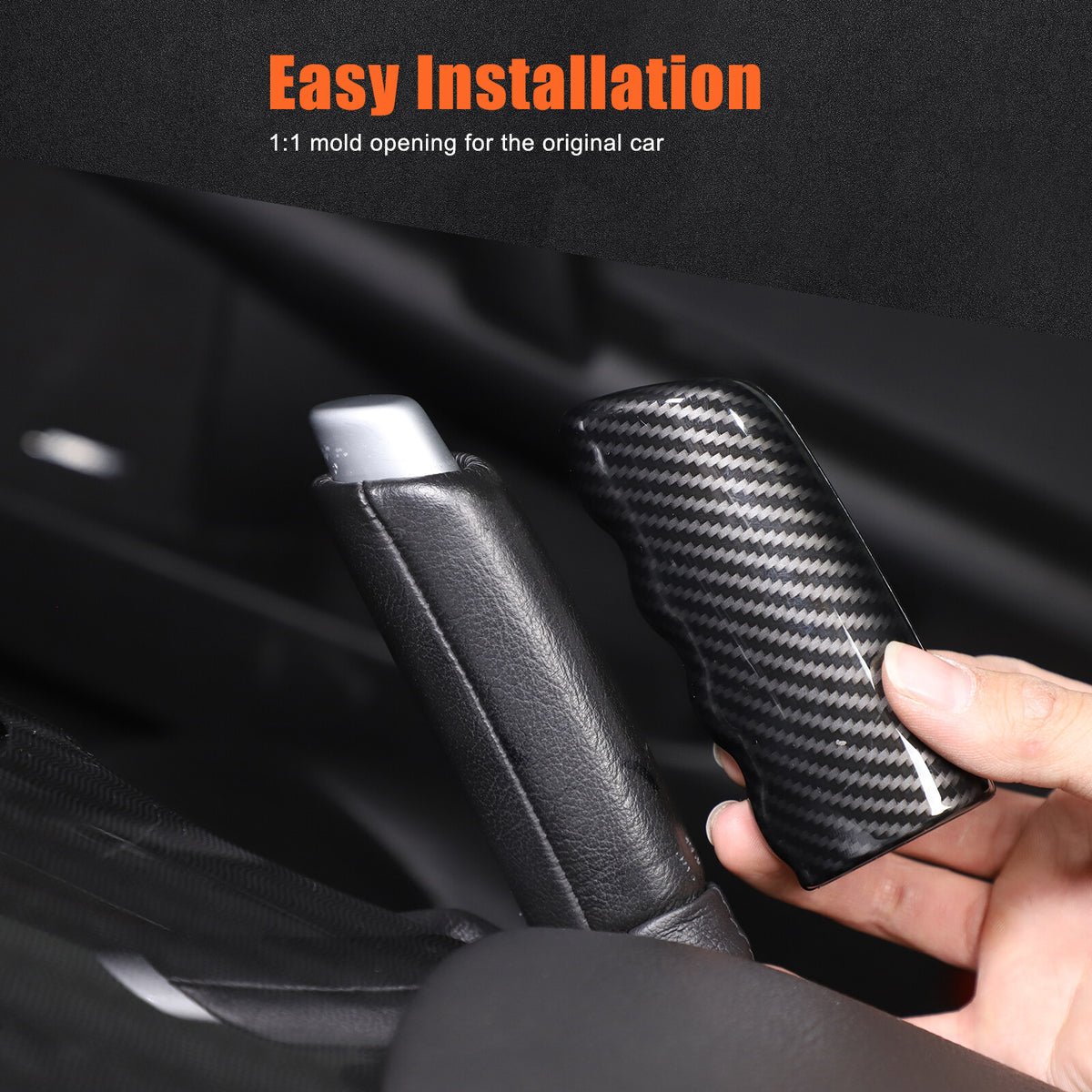 ABS Carbon Fiber Car Parking Lever Handbrake Case Cover For Corvette C6 2005-13 22