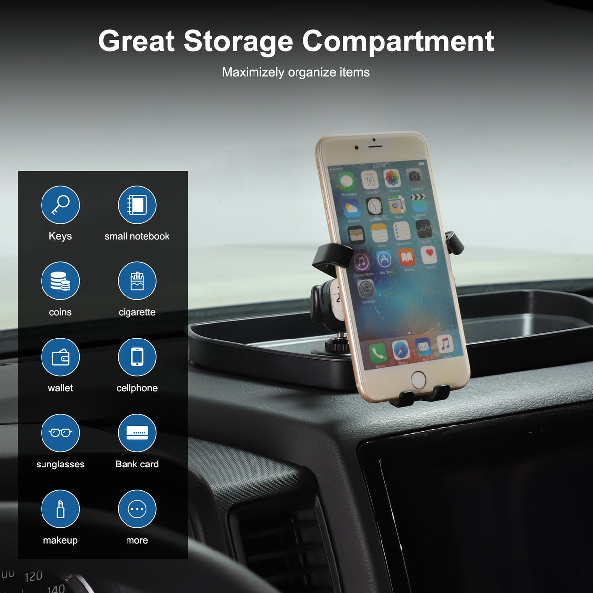 US Flag Dashboard Storage Tray Box Phone Holder Clip For Nissan Frontier D41 22+ 14