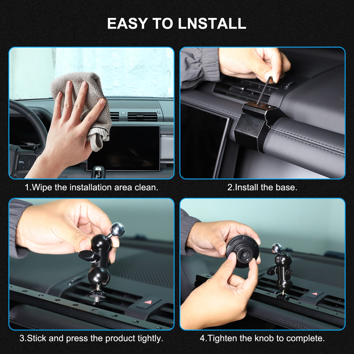 Magnetic Center Console Phone Mount Bracket For LR Defender L663 2020-2023 20