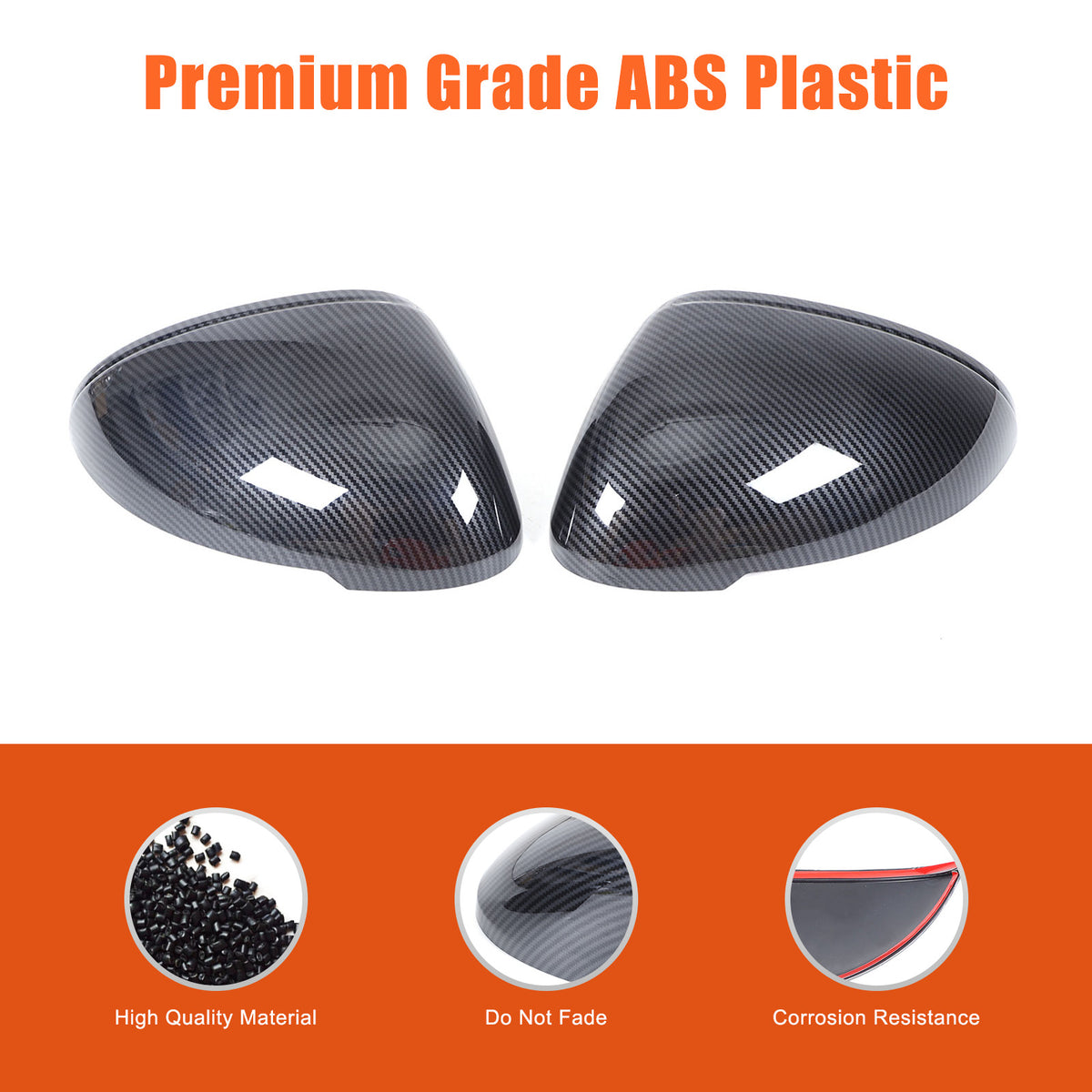 ABS Carbon fiber Side Rear Mirror Cover Caps Trim For Porsche Macan 2011-2021 US 24