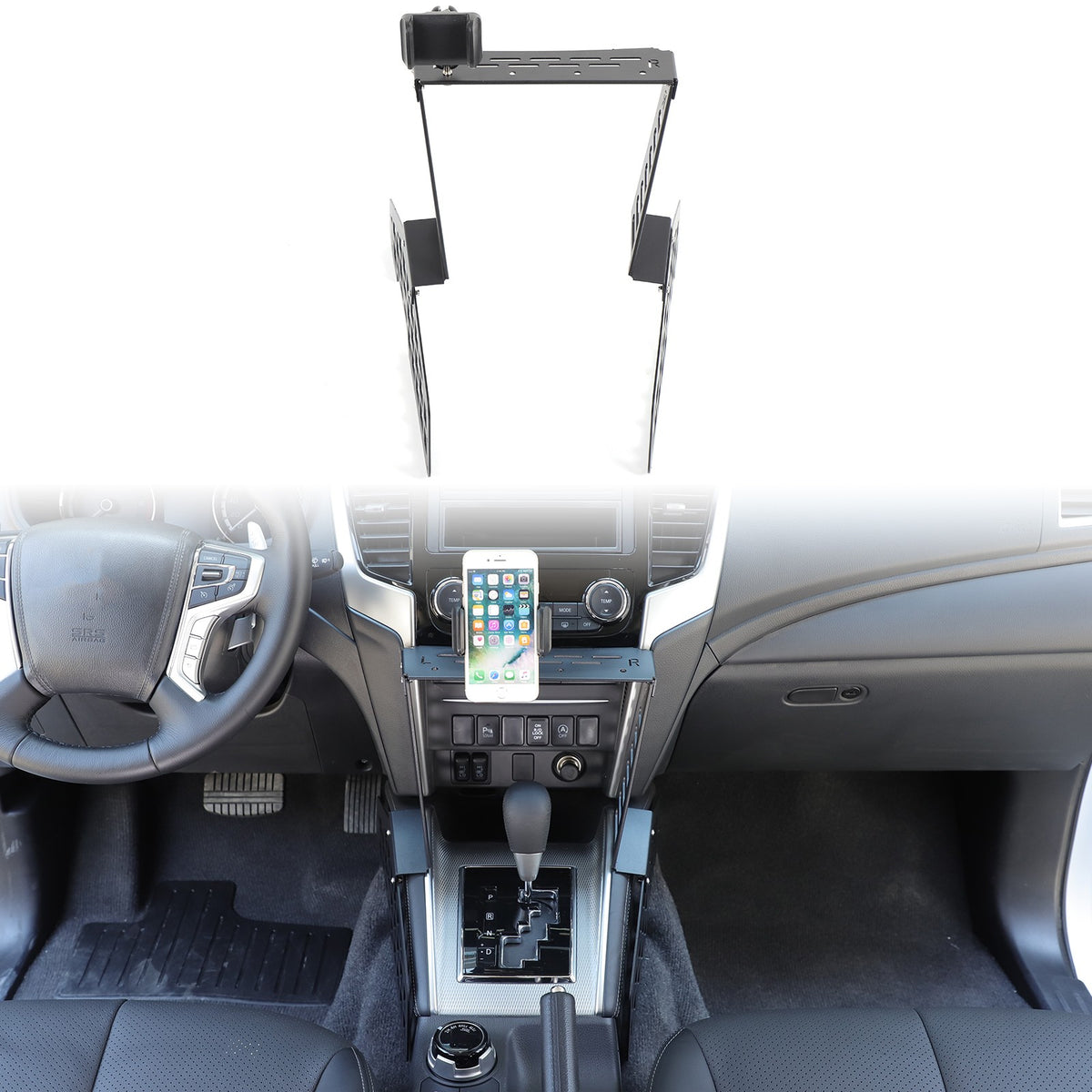Center Console Molle Panel Digital Device Mount For Mitsubishi L200 Triton 19-23 2