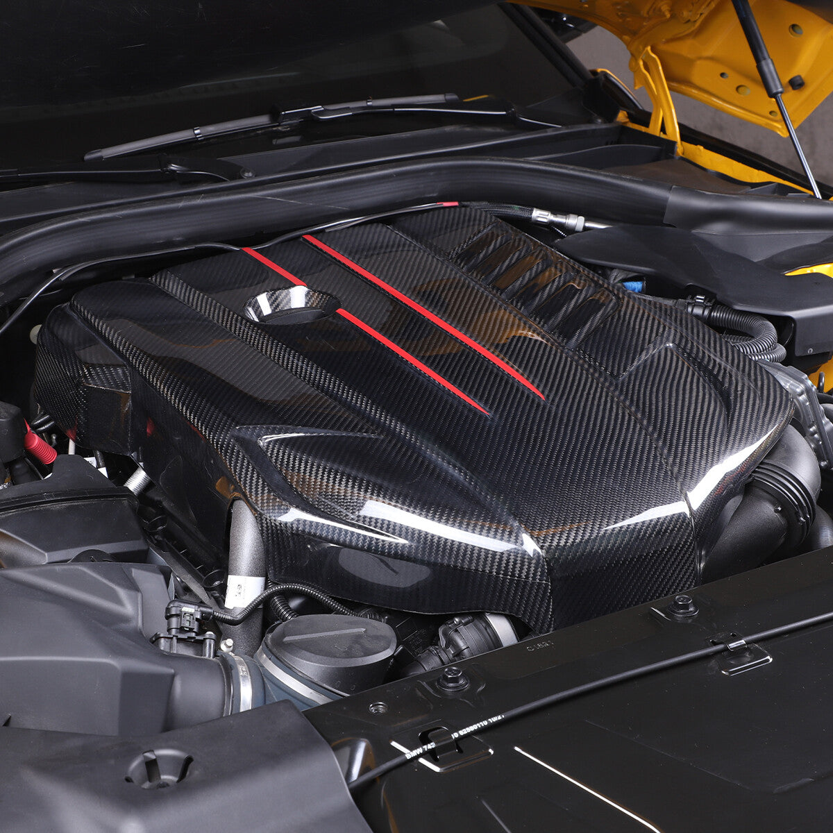 Real Carbon Fiber Replacement Front Engine Cover Shield For Toyota Supra 19-24 8