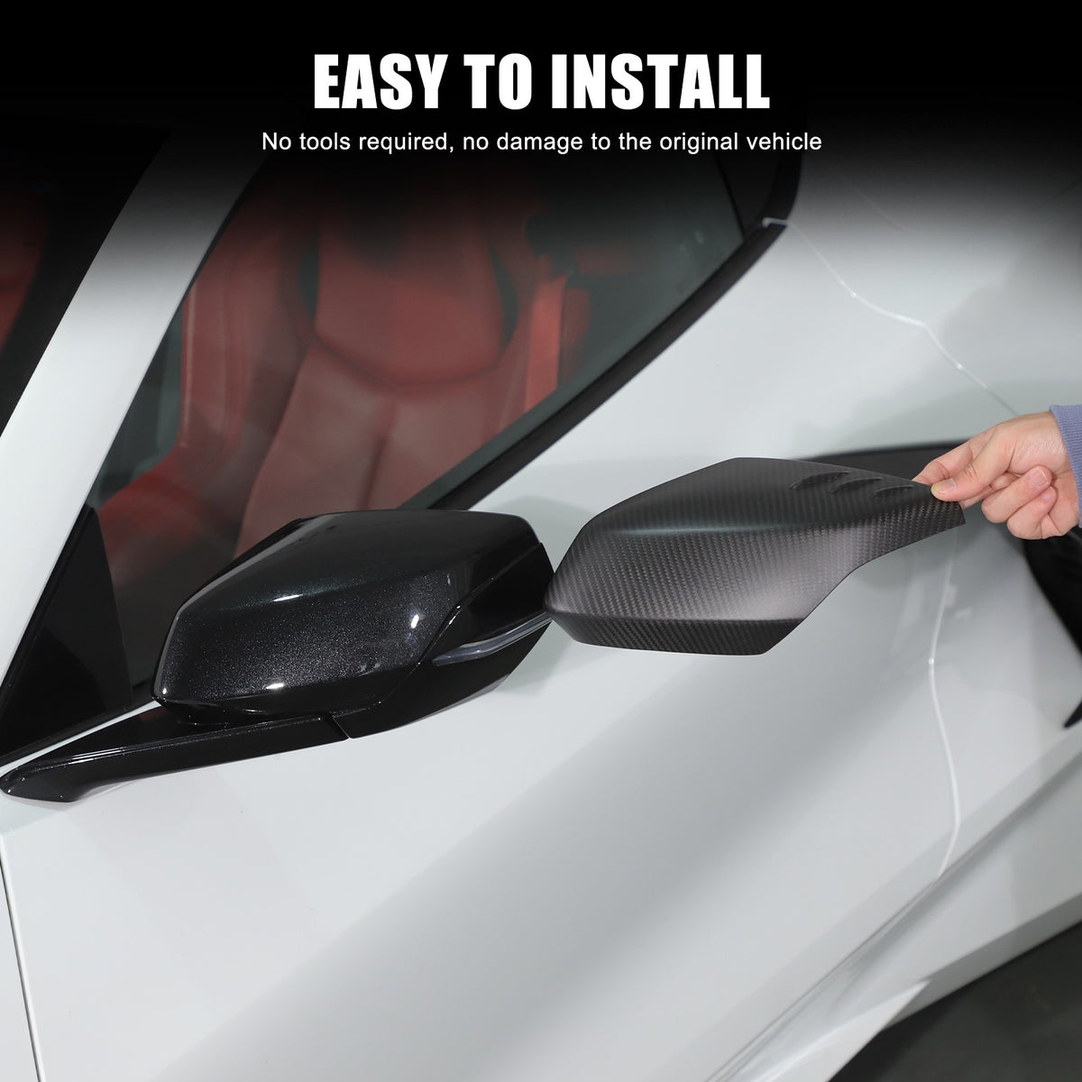 Matte Real Carbon Fiber Interior Exterior Trim Cover For Corvette C8 2020-25 128