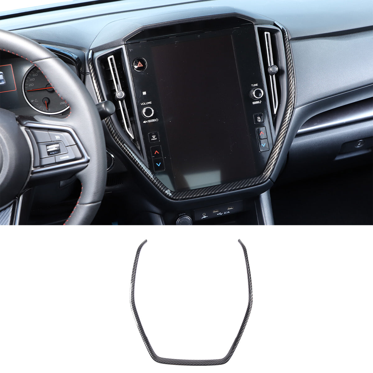 Carbon Fiber ABS Interior Full Cover Trim Kit Set For Subaru WRX AT 2022-2025 - Styles 1-5 47