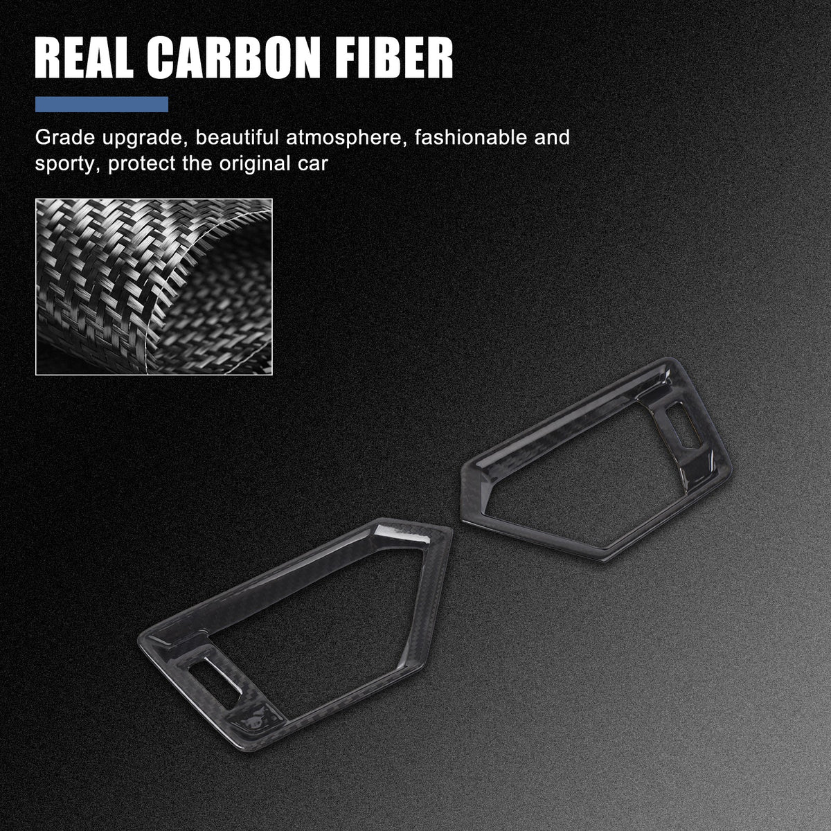 Real Carbon Fiber Side Air Vent Outlet Trim For BMW 3 Series G20 G21 20-22 11