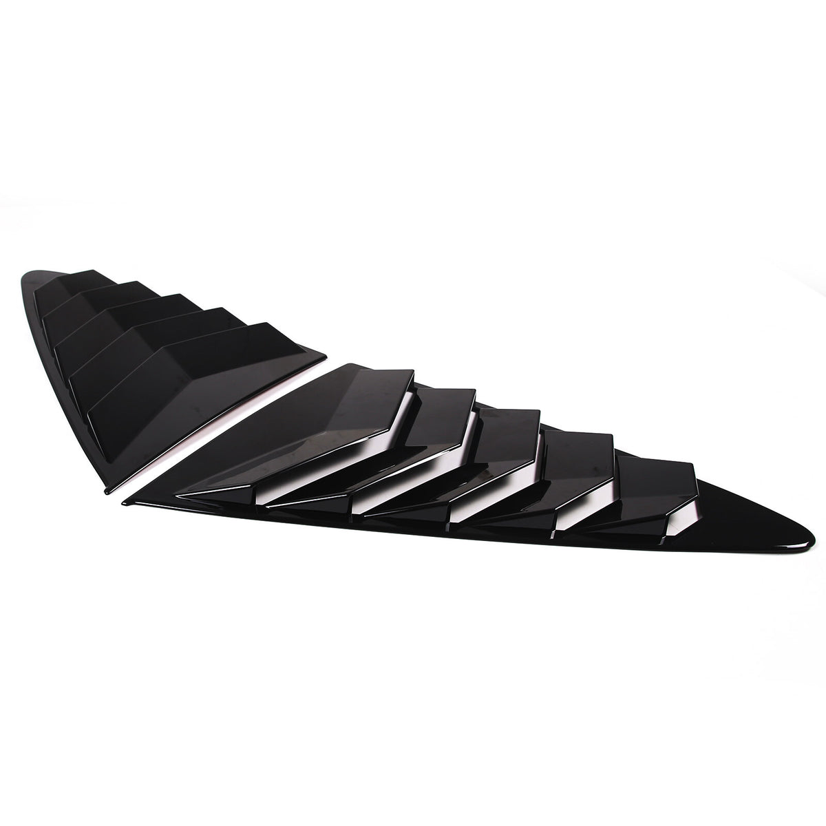 Glossy Black Rear Window Quarter Louver Cover Trim For Jaguar F-TYPE Coupe 13-24 8