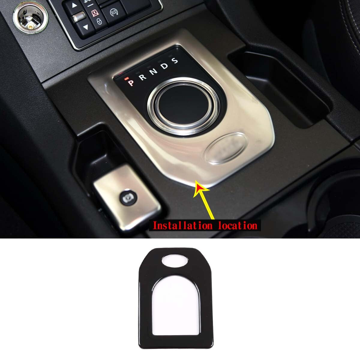 Gear Shift Panel Cover Trim ABS Black For Land Rover Discovery 4 LR4 2013-2016 2