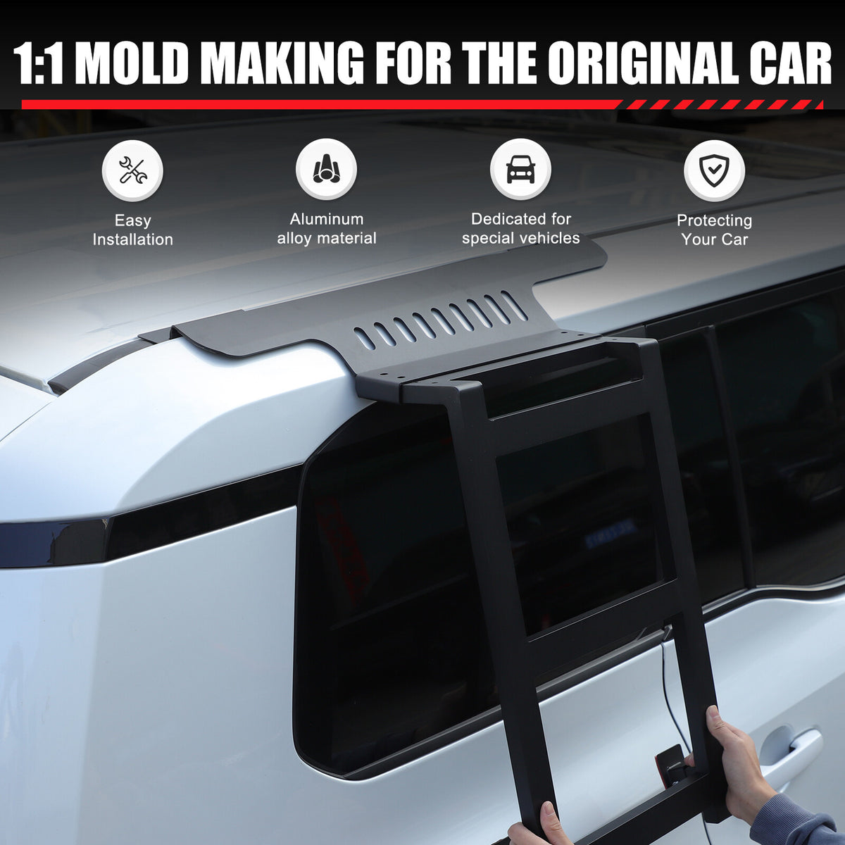 Car Rear Right Side Window Ladder Climbing For Toyota Land Cruiser LC250 24+ 15