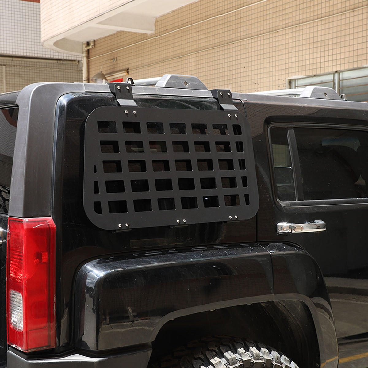 Rear Outer Side Window MOLLE Storage Flank Panel Bracket For Hummer H3 2005-2009 13