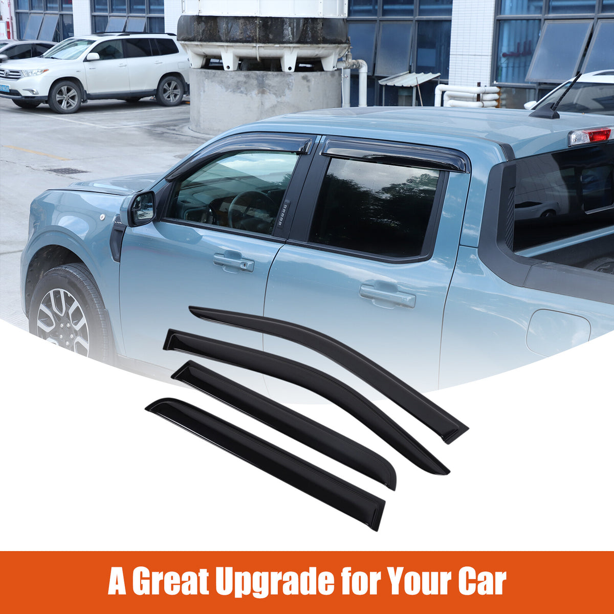 Window Rain Guards Visor Rain Guard Wind Deflectors For Ford Maverick 2022-2024 1