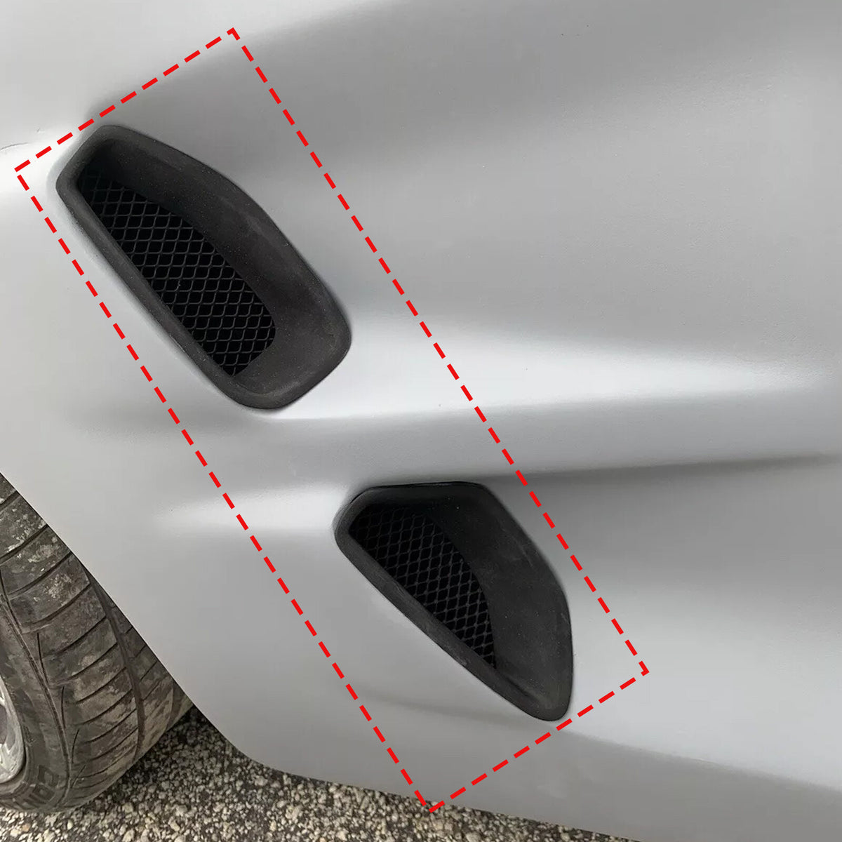 Real Dry Carbon Fiber Side Air Outlet Fender Trim For Corvette C6 ZR1 2009-2013 6
