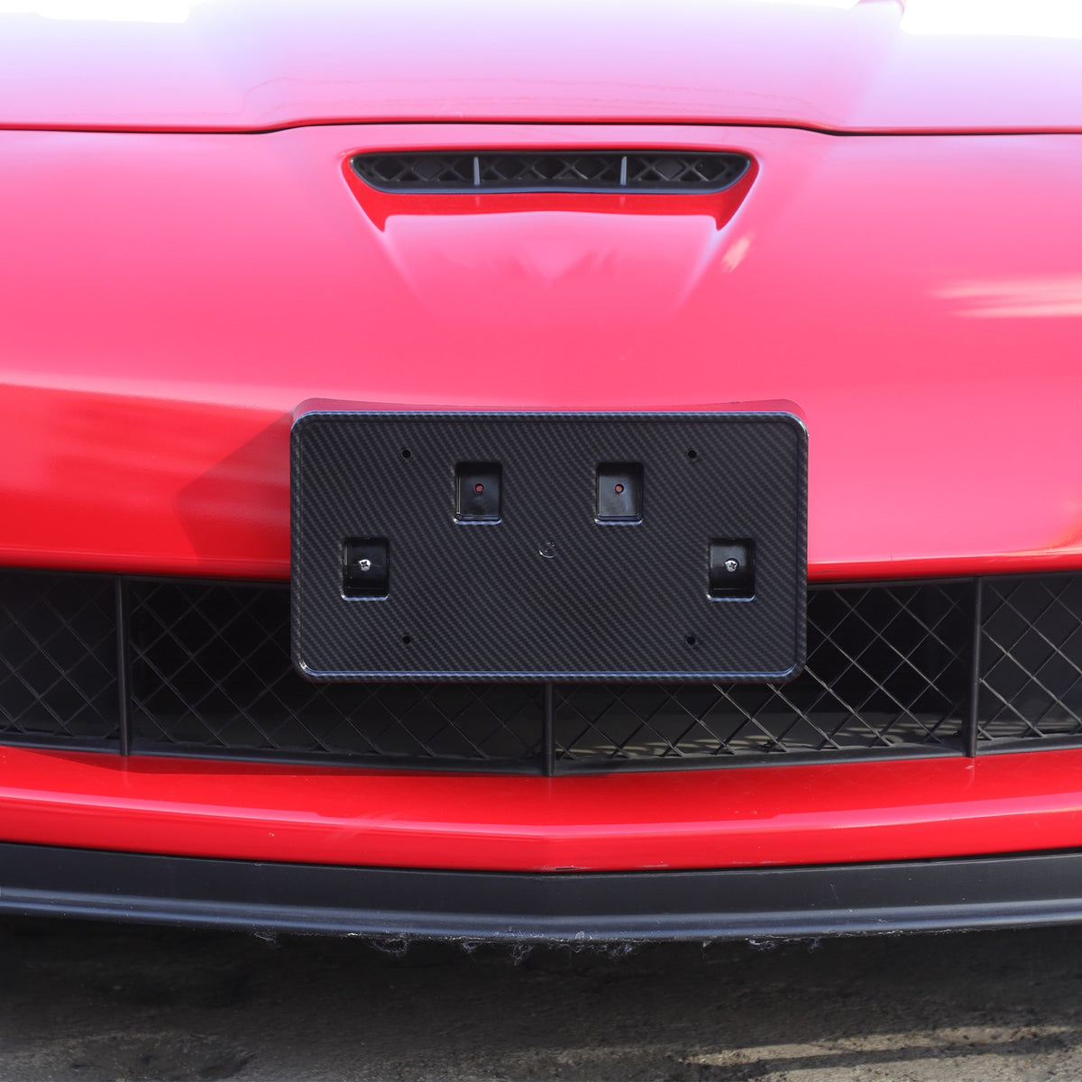 Carbon Fiber Front License Plate Bracket Holder For Corvette C6 05-13 US Version 18