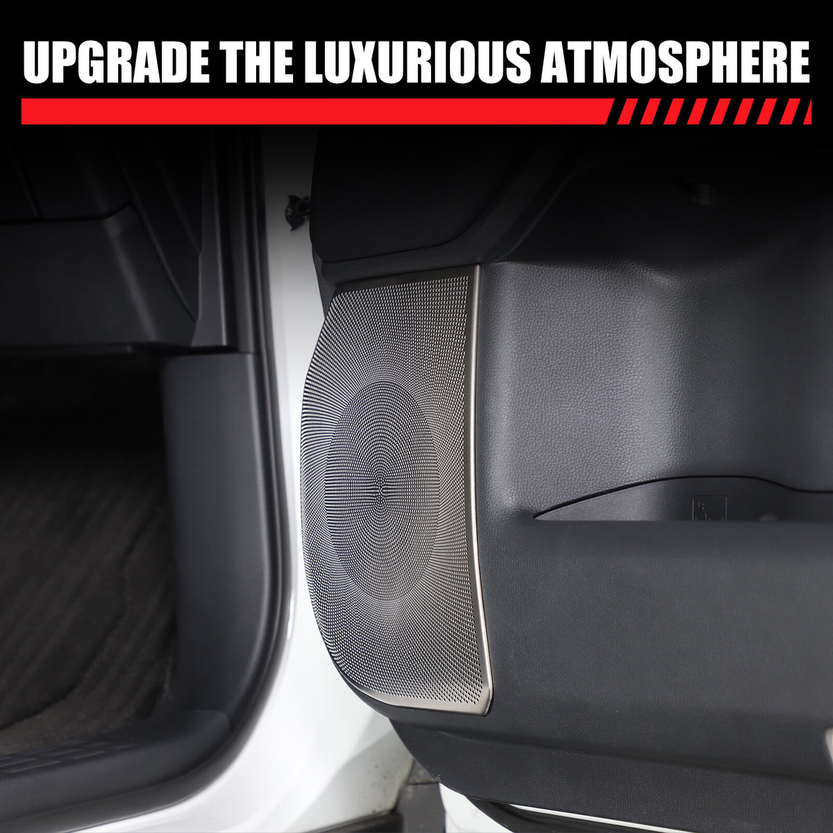 Silver Inner Door Speaker Tweeter Mesh Cover For Toyota Land Cruiser LC250 24+ 17