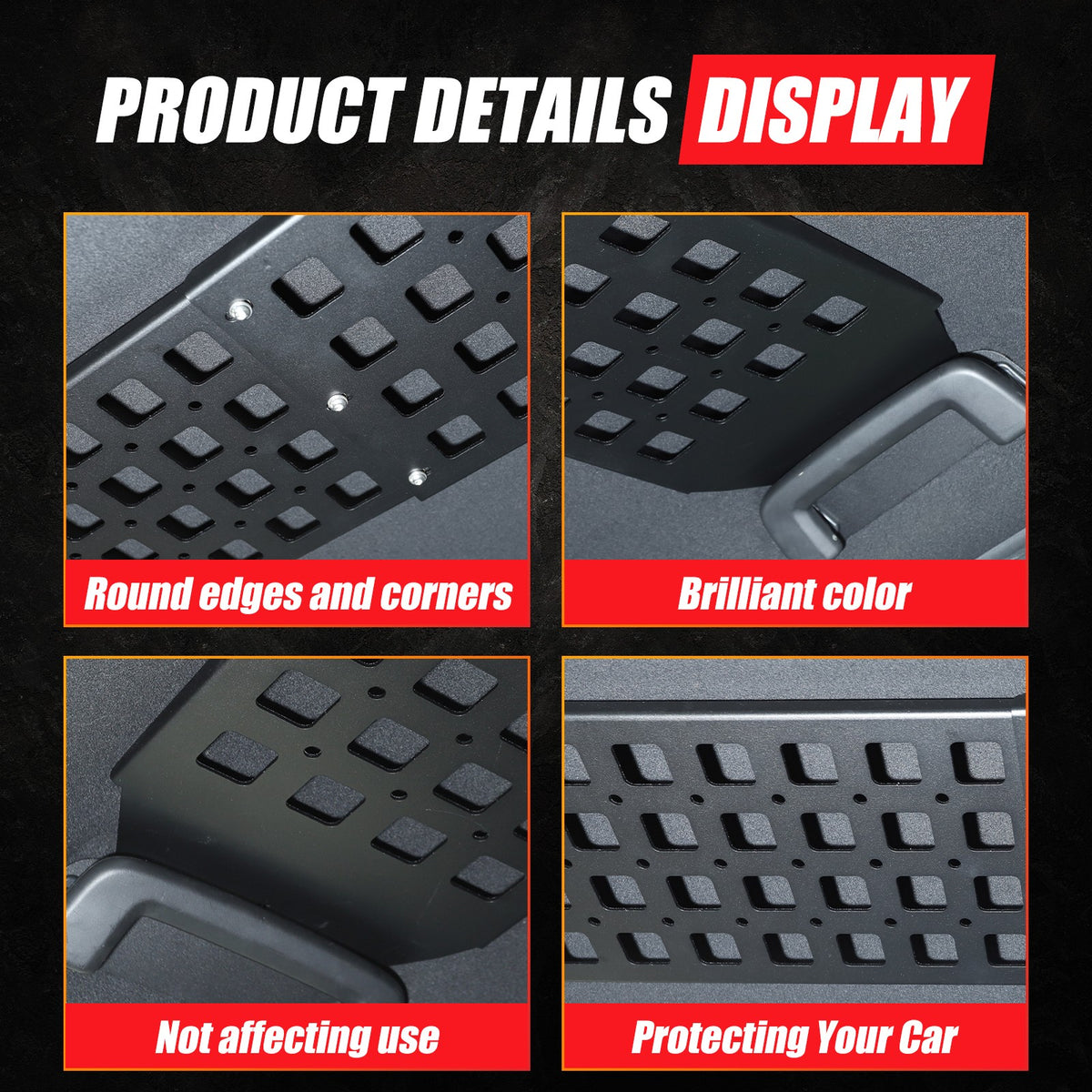 Alloy Rear Roof Hanging Storage Rack Molle Panel For Ford Ranger T6 2015-2021 10