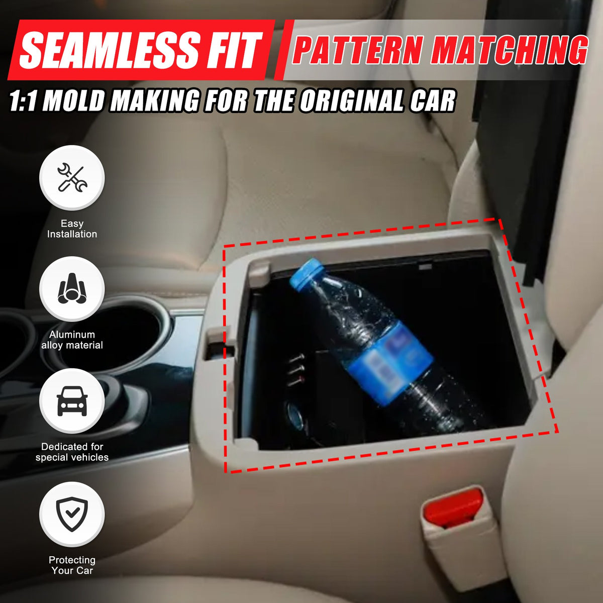 Center Console Safe Gun Storage Lock Box W/ Tray For Nissan Pathfinder 2013-18 16
