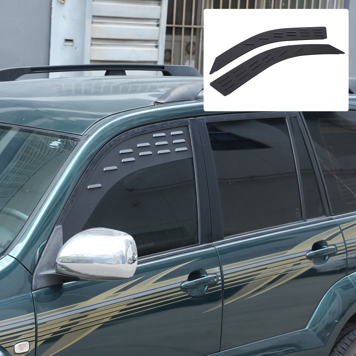Front & Rear Window Glass Louver Air Vent Panel Trim For Lexus GX 2003-2009 3