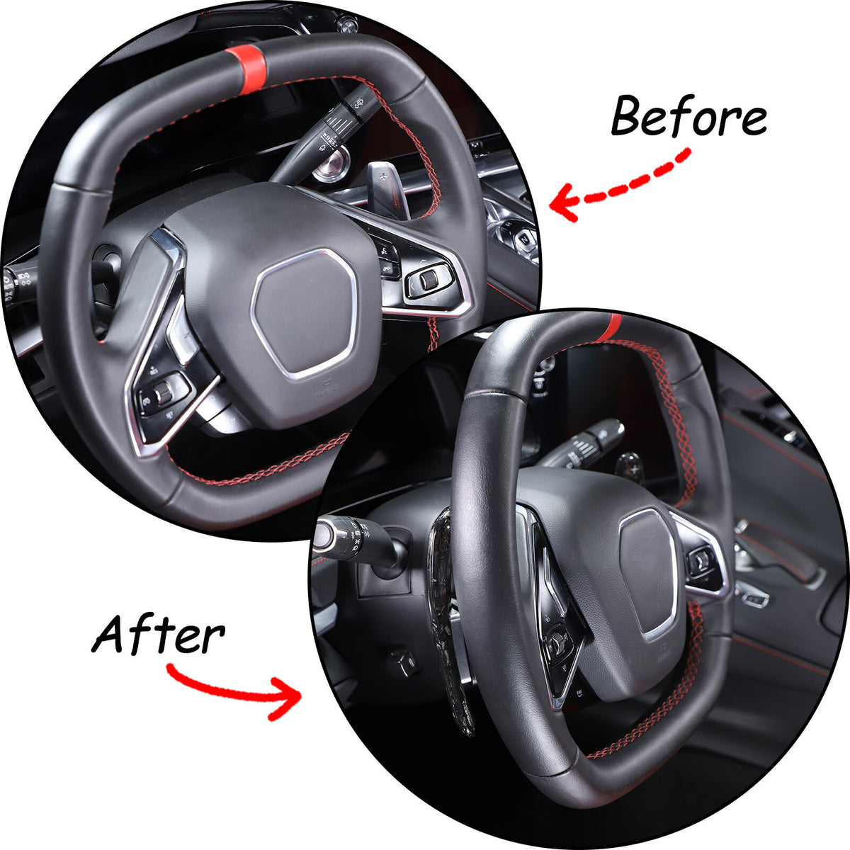Forged Real Carbon Fiber Gear Shift Paddles Paddle Shifters For Corvette C8 20+ 19